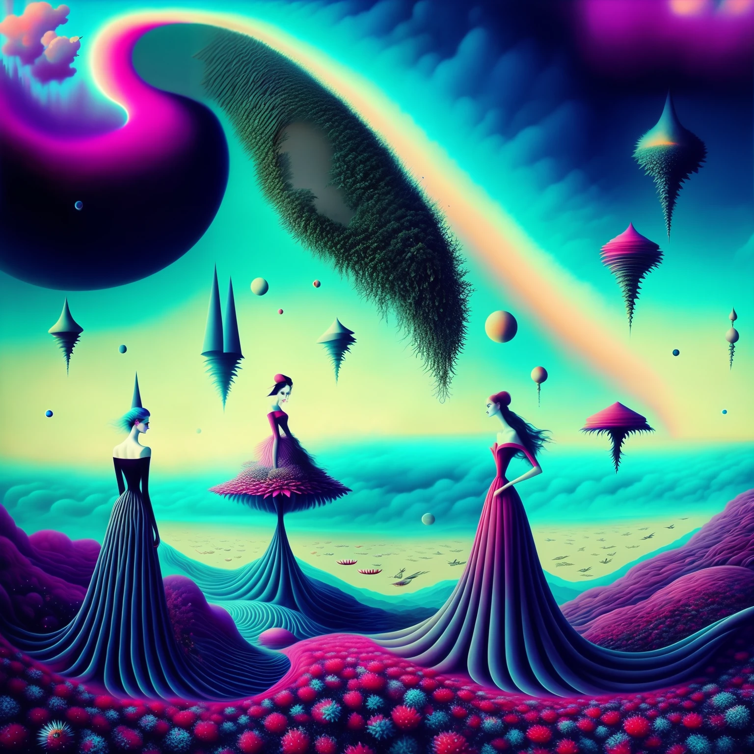 Surreal style, Surrealistic
art, Surreal dreamlike
fantastical unreal woman.