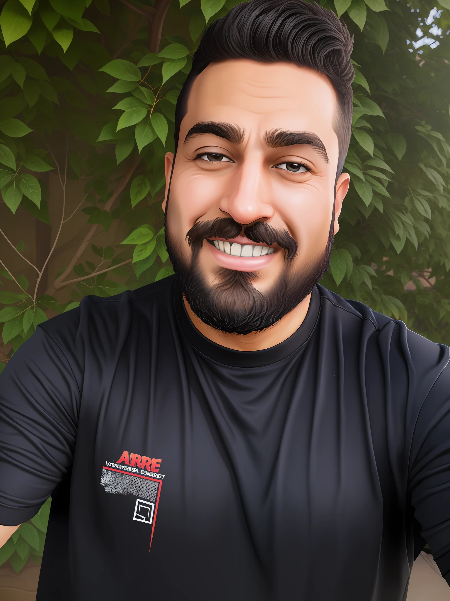 arafed man with beard fortnite character, fortnite video game background