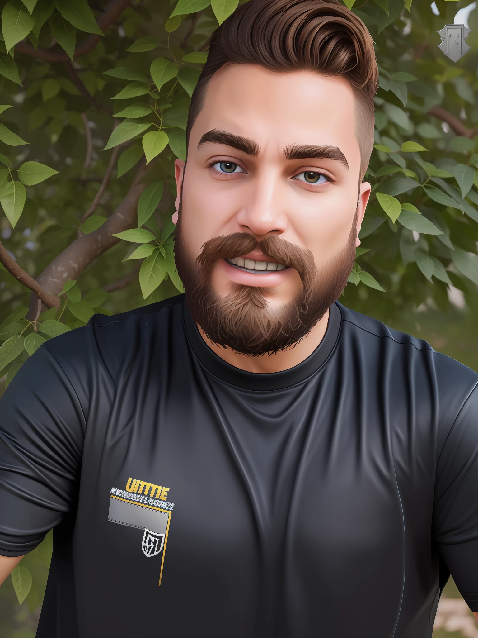 (a masterpiece), impeccable quality, Fortnite character, shaggy hair and beard, (Fortnite video game background::0.9), ultra-detailed detail, ultra-realistic rendering.