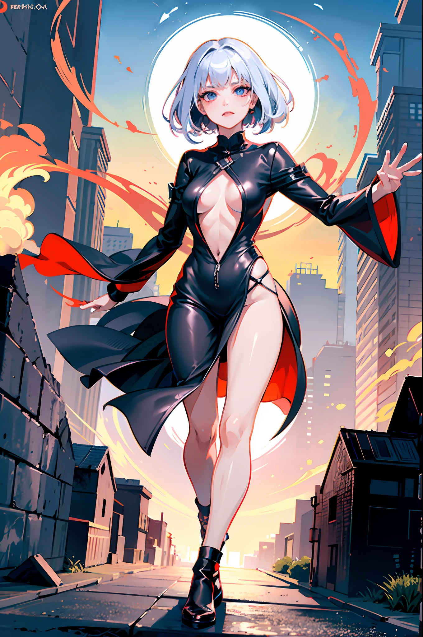 best quality, ultra high res, 1girl, nude, black sword, badass, (short white hair:1), ((red iris eyes)), looking at viewer, full body, facing front, nsfw