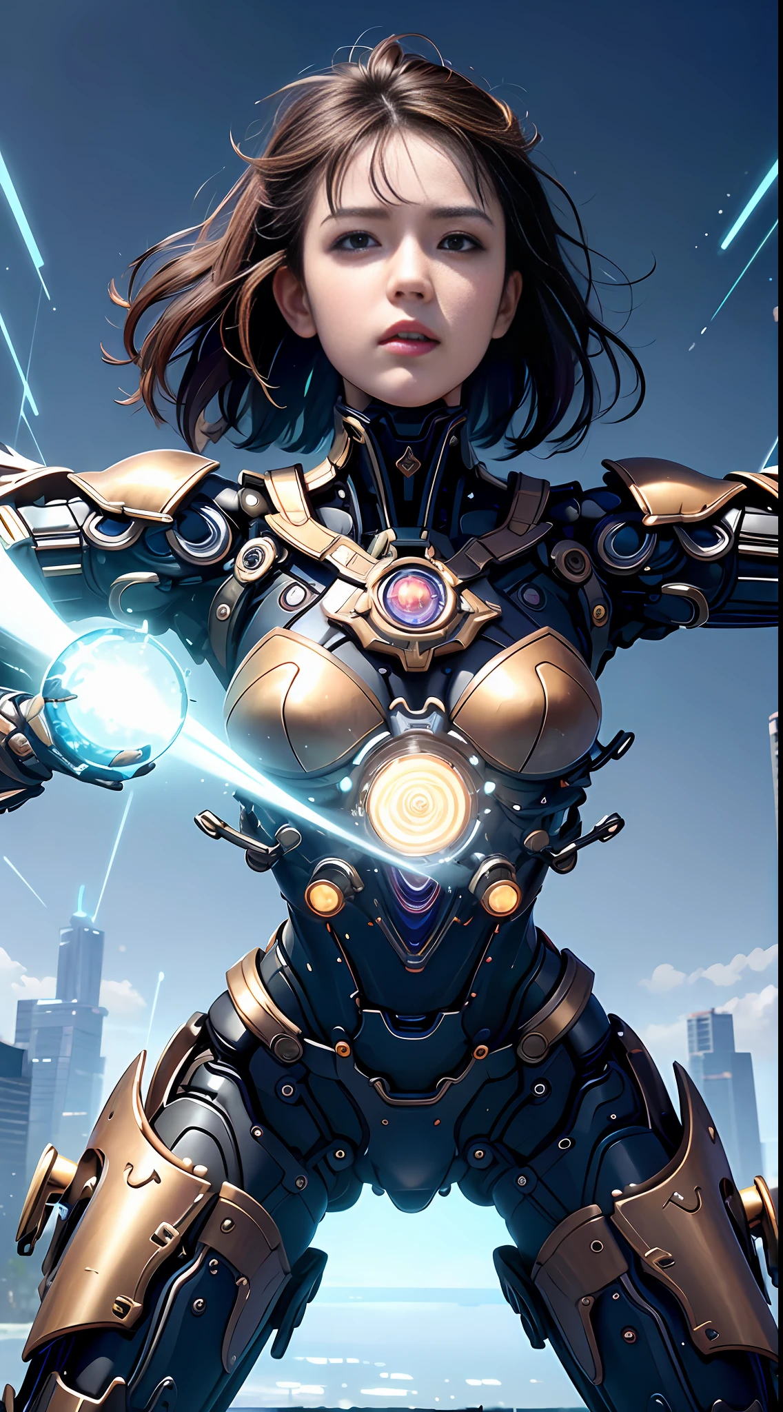 Photorealistic, 35 mm, Intricate detail, hdr, Intricate detail, Hyperdetail, Natural skin texture, Surreal, Sharp, 1 girl, Chinese, Blush, Black eyes, Black smooth hair, Fighting stance, Dynamic blur, portrait, solo, half shot, ((looking up)), detailed background, detailed face, (1nf3rnalAI, hell theme: 1.1), strong expression, dynamic pose, glass robot, (made of glass: 1.1) , translucent, glass structure, warrior, glass armor, dirty glass, machinery, power, magic symbols, mysterious power, floating particles, reflections, wind, background storm, movie atmosphere,