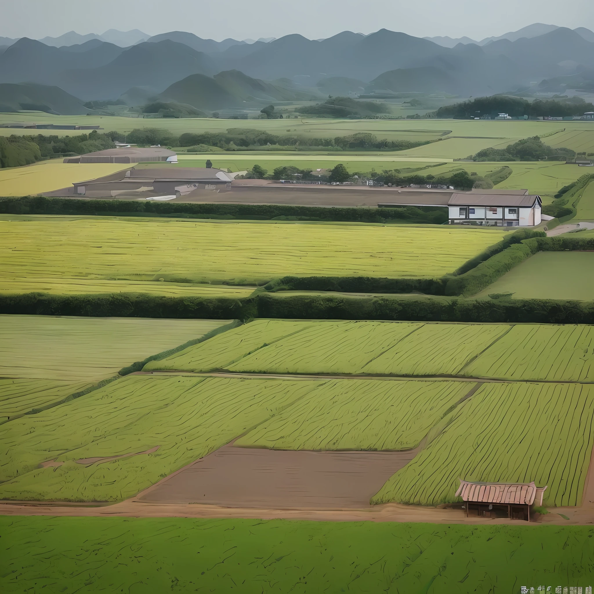 Plowing the fields is fun, and there is something to do every day. A field near the flushing, and a pier near the water, and the warehouse is full of by-products for many years. After farming, reading is very fragrant, and I sit and wait for the opportunity to make my own decisions. traditional Chinese painting