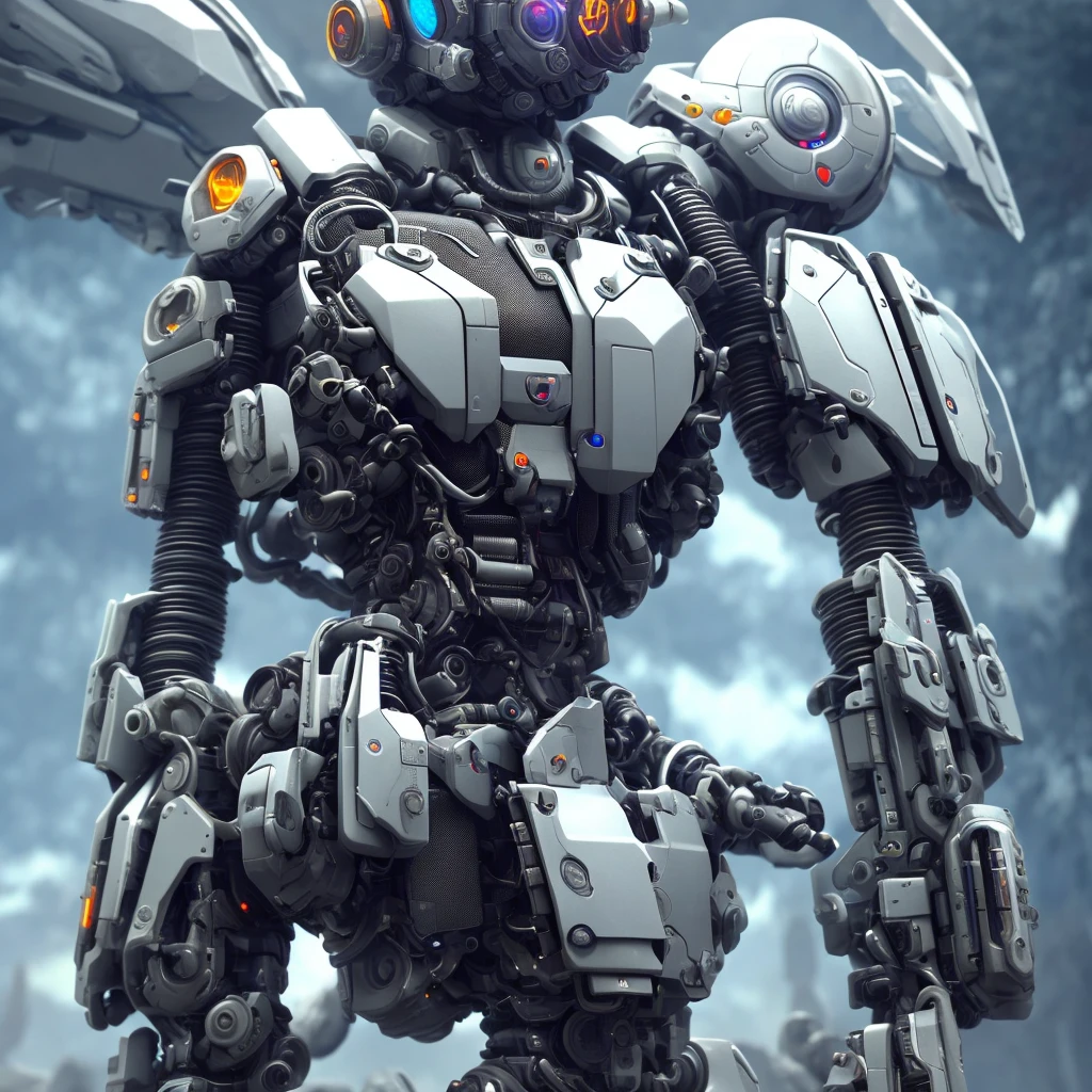 18-year-old mech girl, real, ultra-high-definition details, cyber, future fighter, photography, full body, 8K