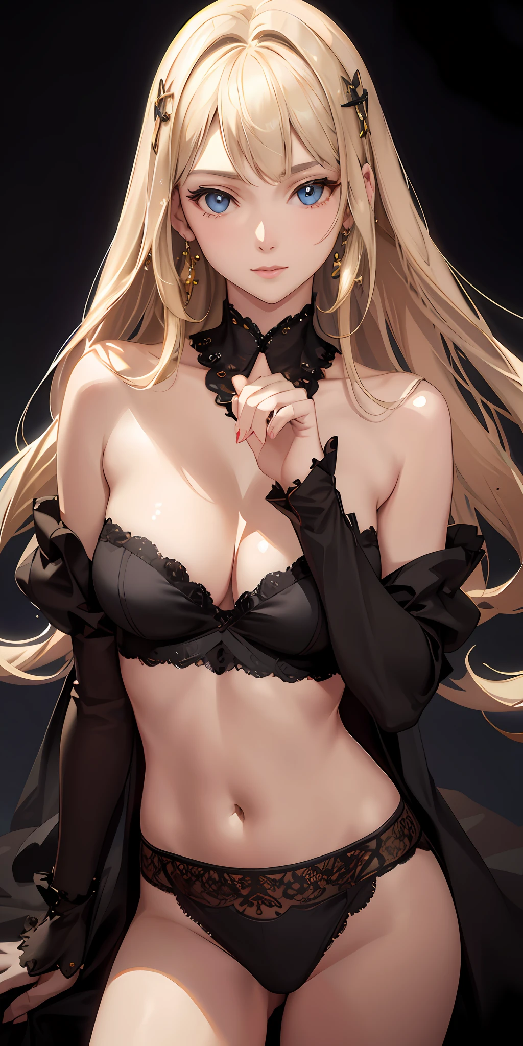 Sexy chest female anime character, clothing