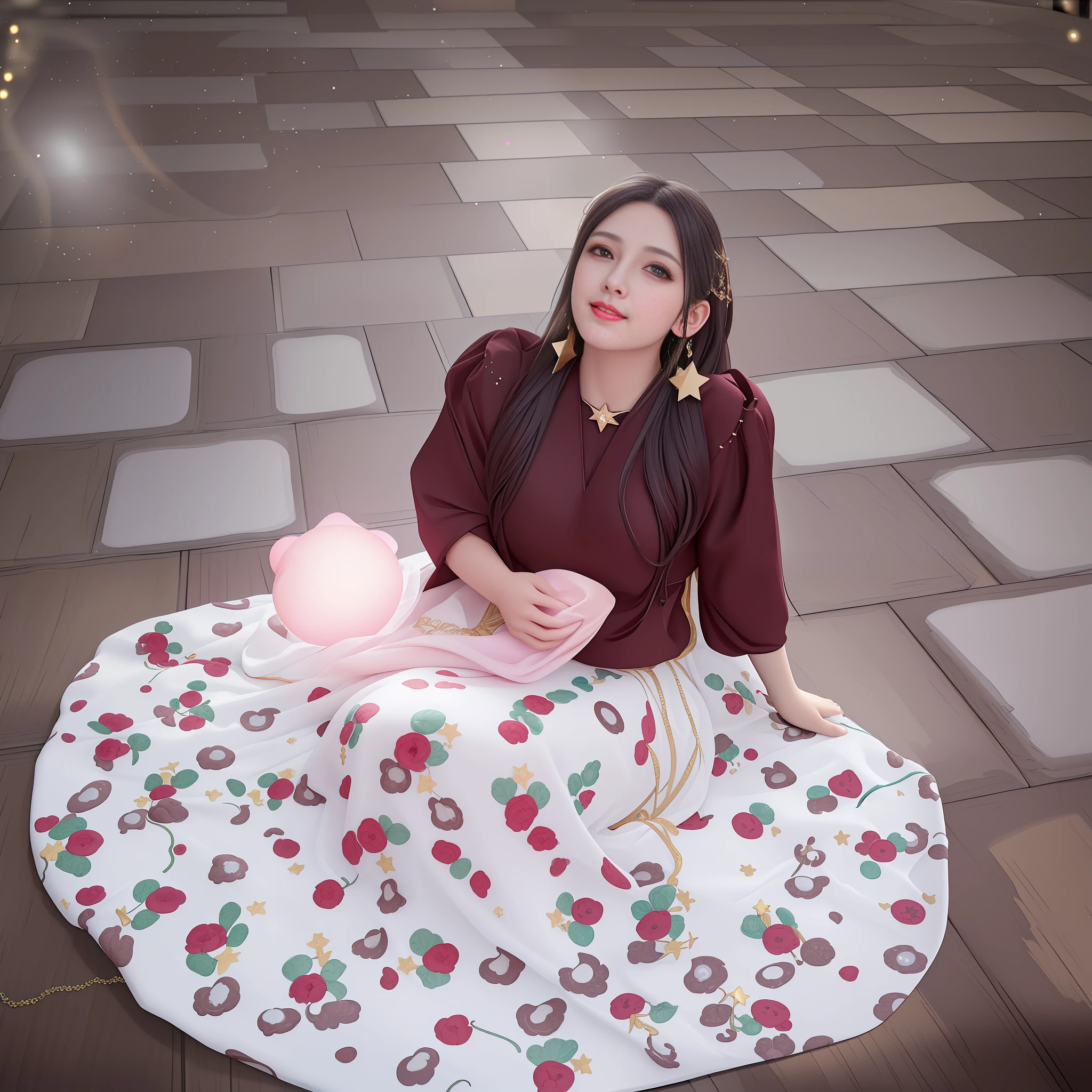 best quality, masterpiece, highres, 1girl,blush,(seductive smile:0.8),star-shaped pupils,necklace, jewelry,Beautiful face,upon_body, tyndall effect,photorealistic, dark studio, rim lighting, two tone lighting,(high detailed skin:1.2), 8k uhd, dslr, soft lighting, high quality, volumetric lighting, candid, Photograph, high resolution, 4k, 8k, Bokeh