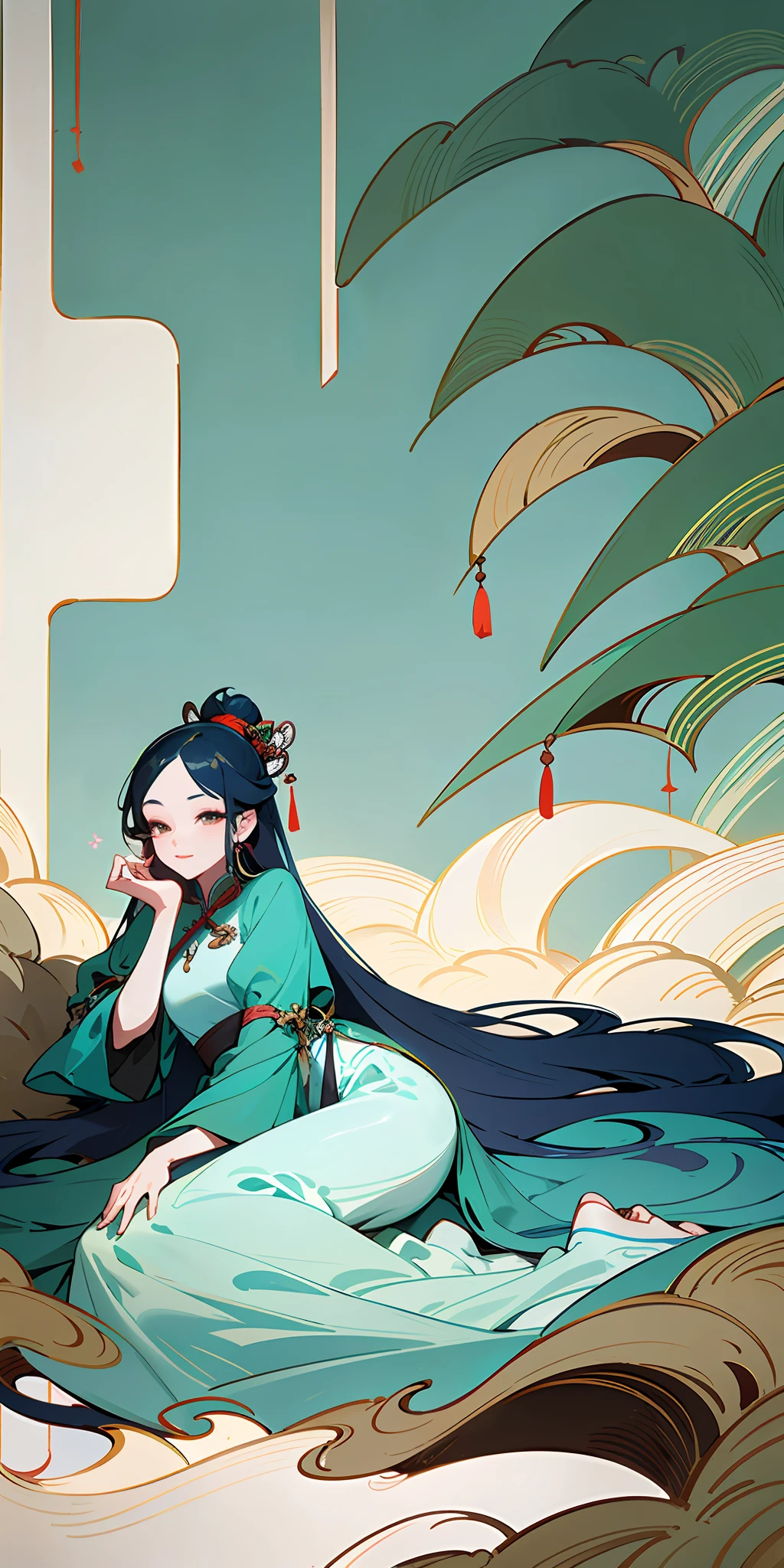 ((Best quality, masterpiece: 1.2)), CG, 8K, intricate details, cinematic perspective, (no one around), (Ancient Chinese garden), pond filled with lotus flowers, rocks, flowers, bamboo forests, waterfalls, wooded areas, small bridges spanning babbling streams, detailed foliage and flowers, (sunlight shining, sparkling waves), peaceful and serene atmosphere, ((soft and elegant colors)), ((exquisitely crafted composition))