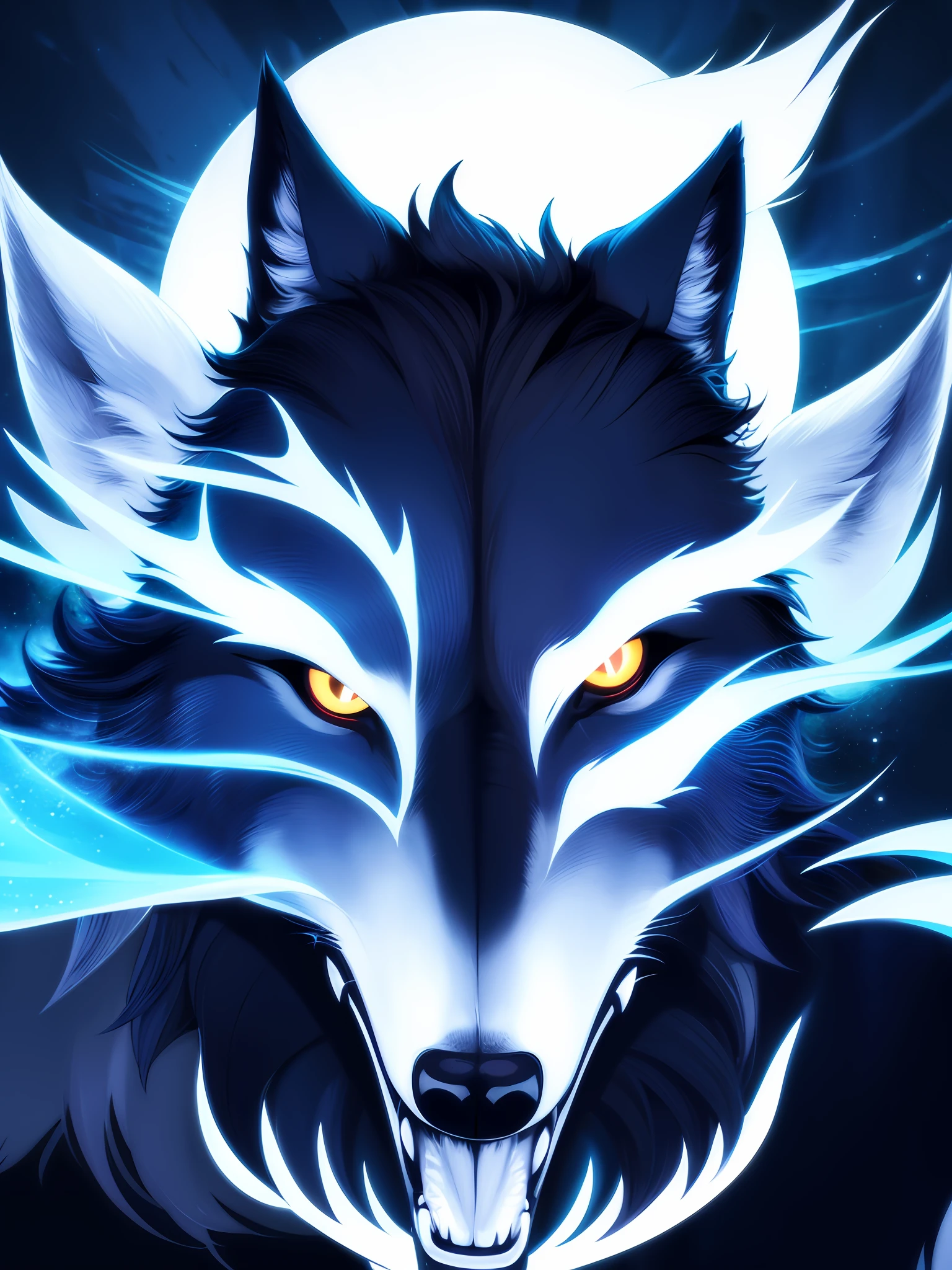 Art for shirt, vectorized, centralized, wolf with full light in the background,