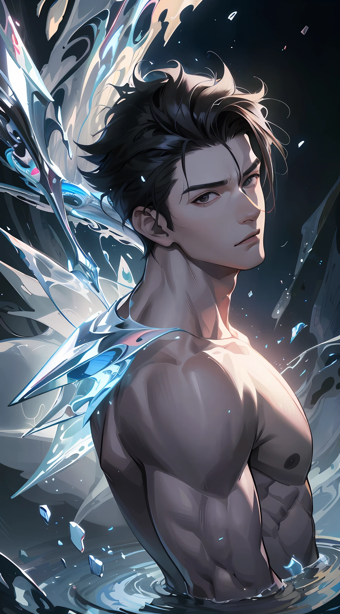 a man with a very large body and a very big shirt, ross tran and bayard wu, rossdraws 2. 5, ross tran style, extremely detailed artgerm, ross tran!!!, rossdraws 1. 0, ross tran and artgerm, handsome guy in demon slayer art, rossdraws 2. 0, inspired by Ross Tran, :: rossdraws