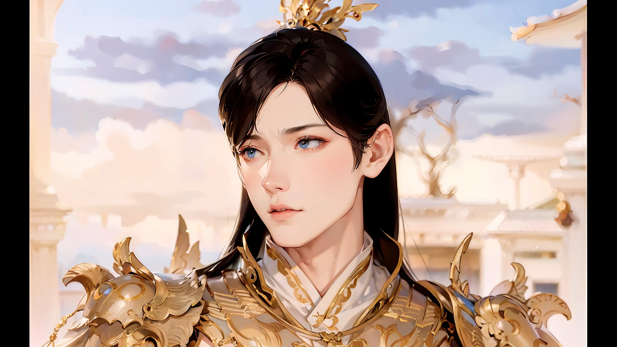 (Male: 1.1), black eyes, oriental beauty, (masterpiece), best quality, Anime, merge, colorful, vibrant colors, illustration, artstyle, fantasy, realistic, animation, (photo_\(medium\):1.0), by Antonio J. Manzanedo, by Jeremy Lipking, lightning, in surreal landscape, smooth, sharp focus