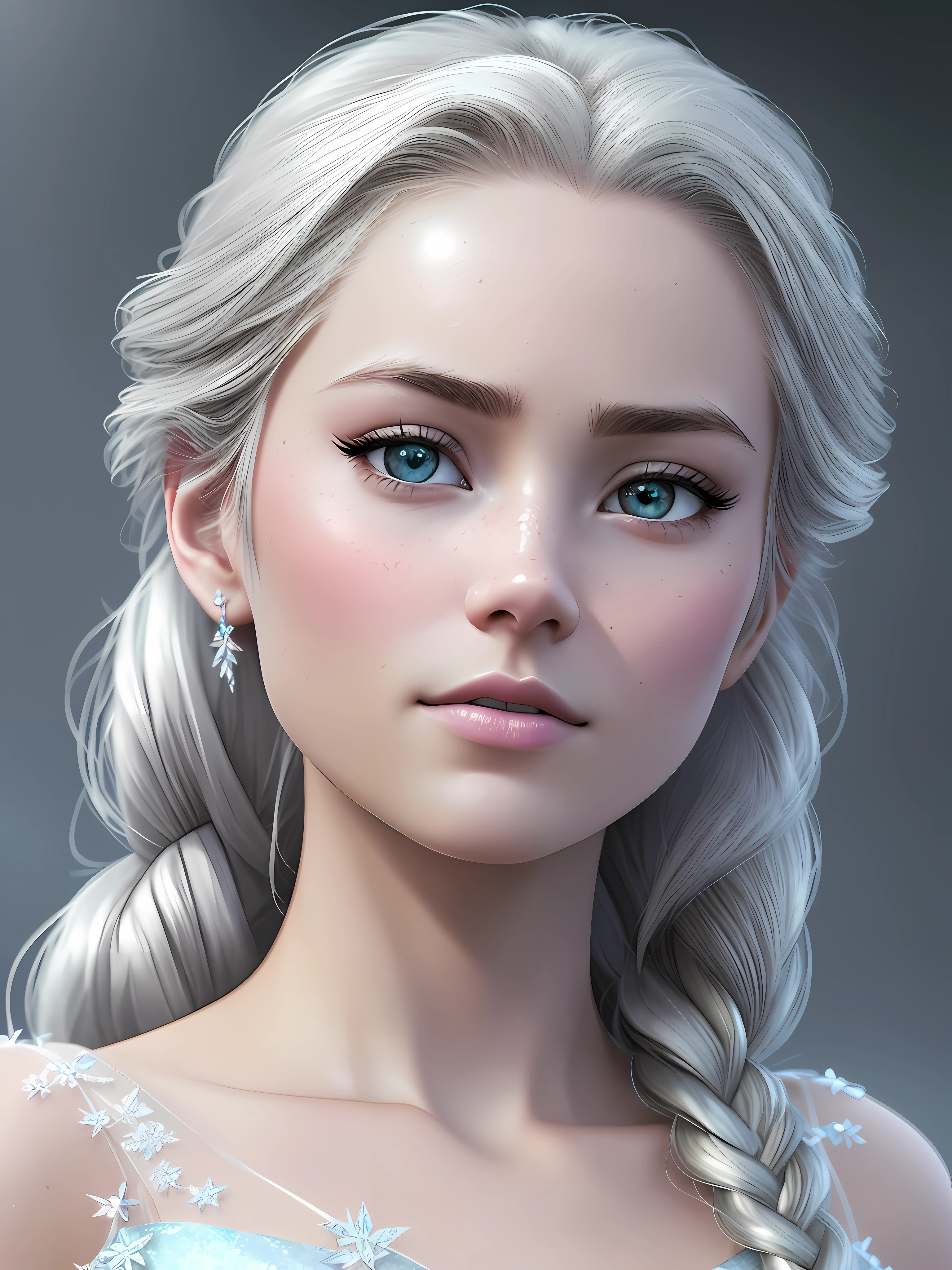 Highly detailed CG unity 8k wallpaper, style shot, complex, high detail, dramatic, highest quality movie still image, very detailed, masterpiece, best quality, character design, Elsa, Elsa from Frozen, (( Dark style)), realistic ultra-detailed rendering style, natural light, sharp character design, (hard focus, 8k), (((natural skin texture))), 8k textures, soft cinematic lighting, adobe lightroom, dark room, hdr, Sophisticated, Elegant, Rich Detail, Sharp Focus, ((((Film Look) )), Soothing Tones, Detail Frenzy, Intricate Detail, Super Detail, Low Contrast, Soft Film Lighting, Dull Colors, Exposure Blending, HDR, Fade, 35mm, f/1.4, ISO64, f16, 25 sec.