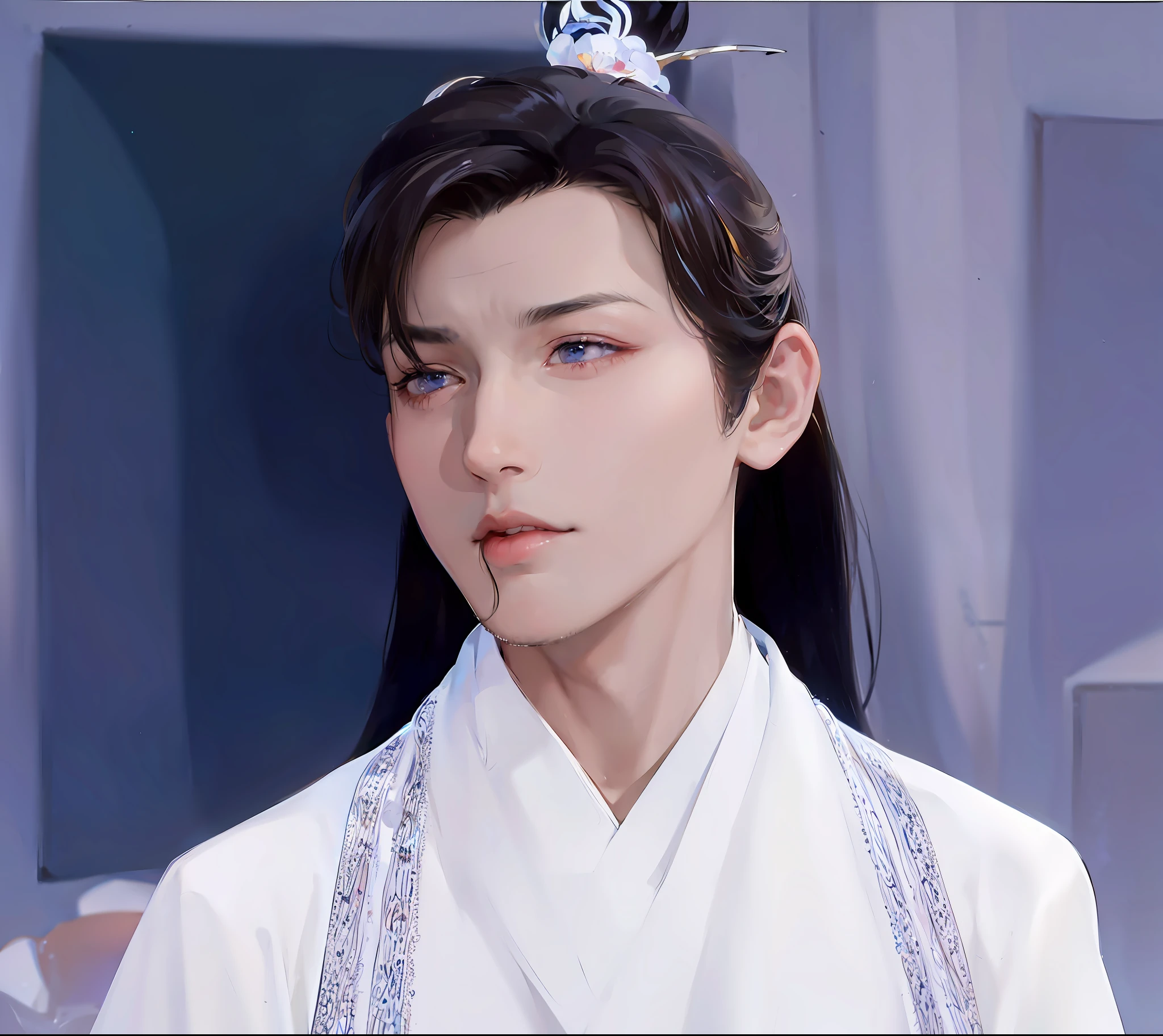 (Male: 1.1), black eyes, oriental beauty, (masterpiece), best quality, Anime, merge, colorful, vibrant colors, illustration, artstyle, fantasy, realistic, animation, (photo_\(medium\):1.0), by Antonio J. Manzanedo, by Jeremy Lipking, lightning, in surreal landscape, smooth, sharp focus