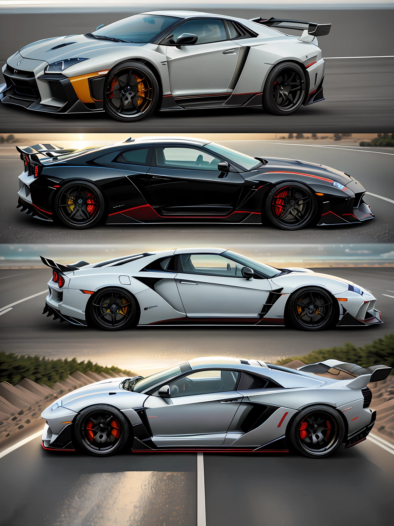 combine a Nissan Skyline GTR with a Lamborghini Aventador and a BMW x5