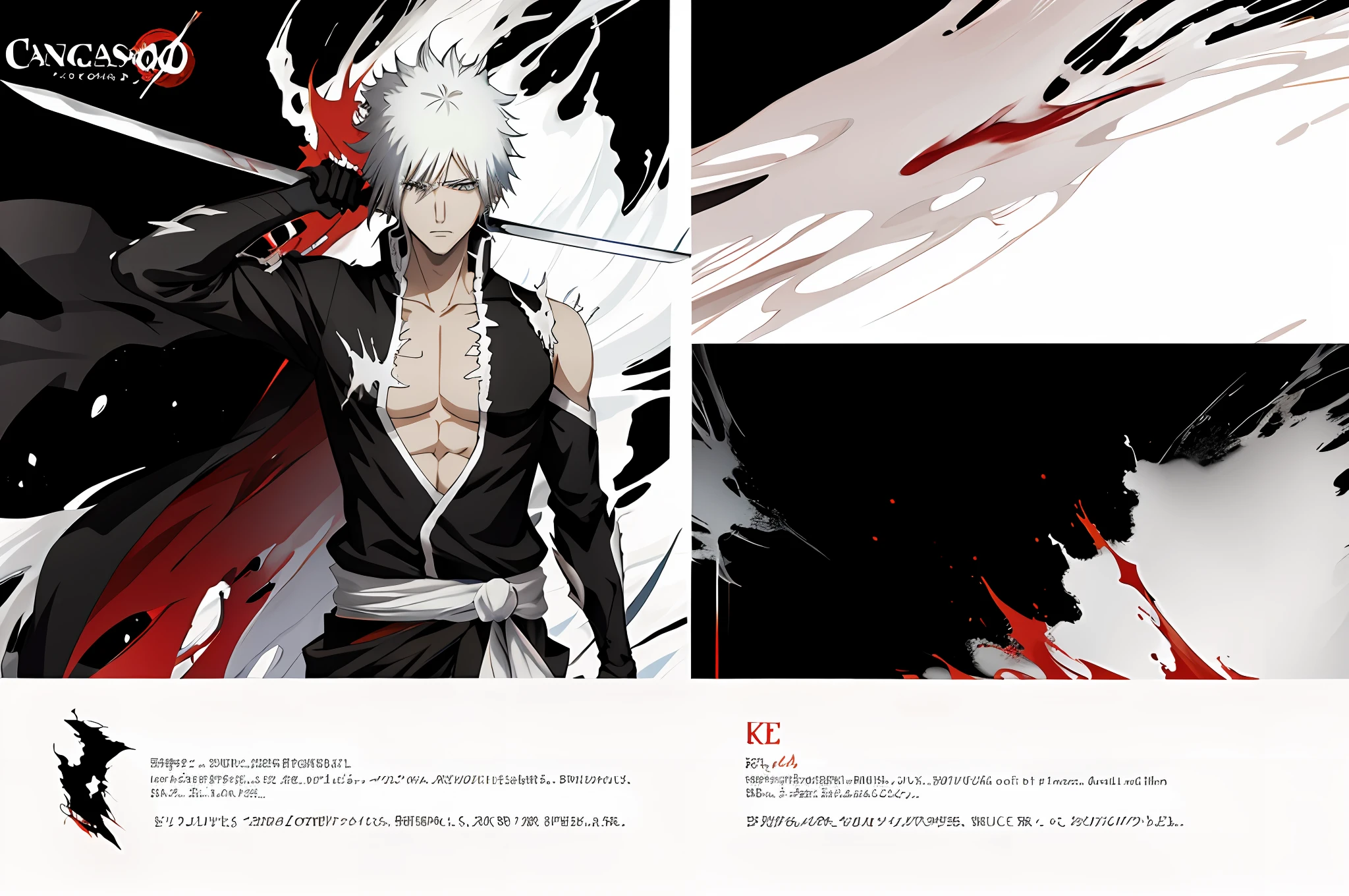 anime character with sword and blood splattered paint on a black background, badass anime 8 k, bleach manga style, anime epic artwork, ichigo kurosaki, best anime 4k konachan wallpaper, anime style 4 k, 4 k manga wallpaper, anime art wallpaper 4k, anime art wallpaper 8 k, anime art wallpaper 4 k, anime wallpaper 4 k