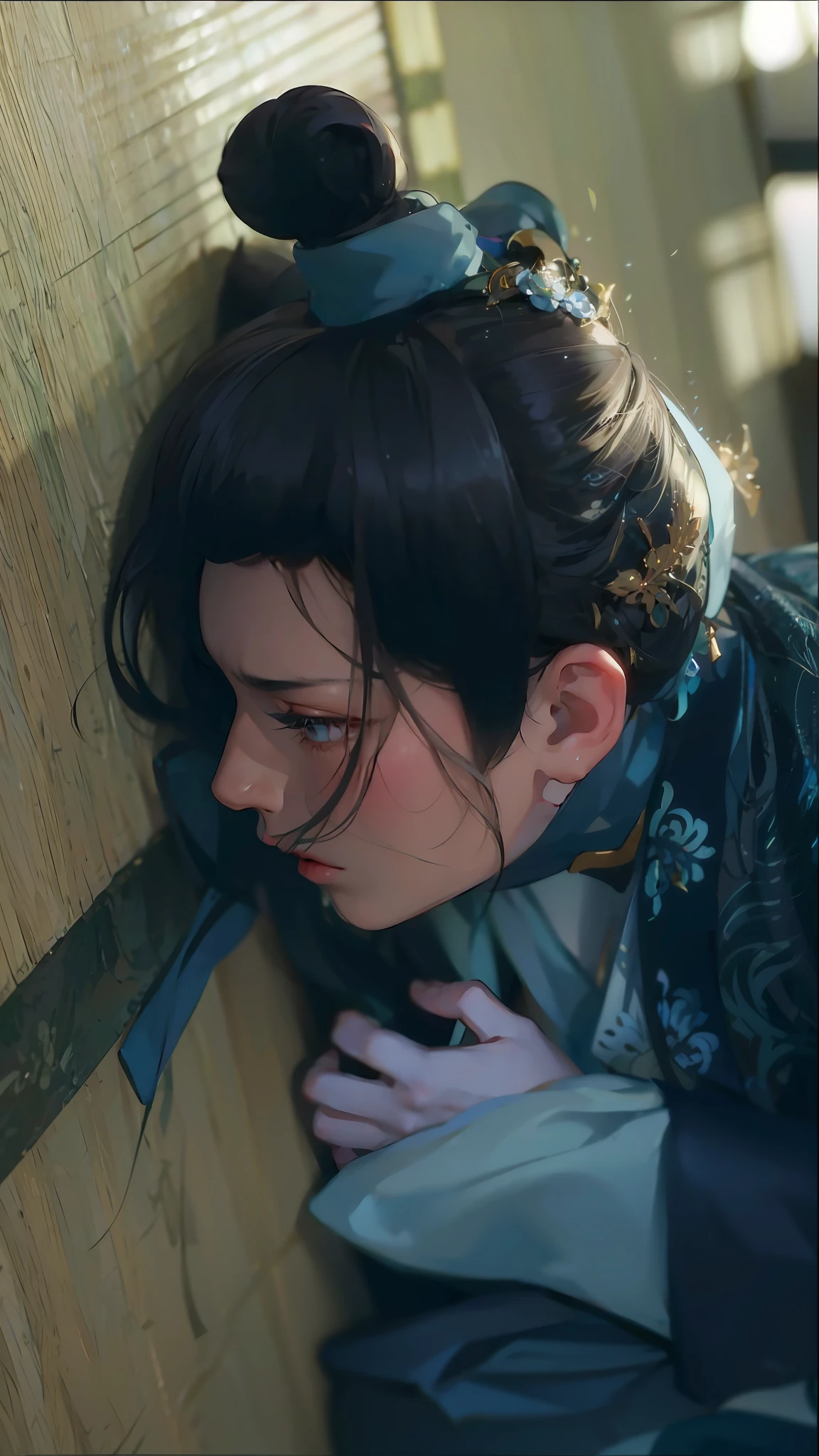 (Male: 1.1), black eyes, profile, oriental beauty, (masterpiece), best quality, Anime, merge, colorful, vibrant colors, illustration, artstyle, fantasy, realistic, animation, (photo_\(medium\):1.0 ), by Antonio J. Manzanedo, by Jeremy Lipking, lightning, in surreal landscapes, smooth, sharp focus