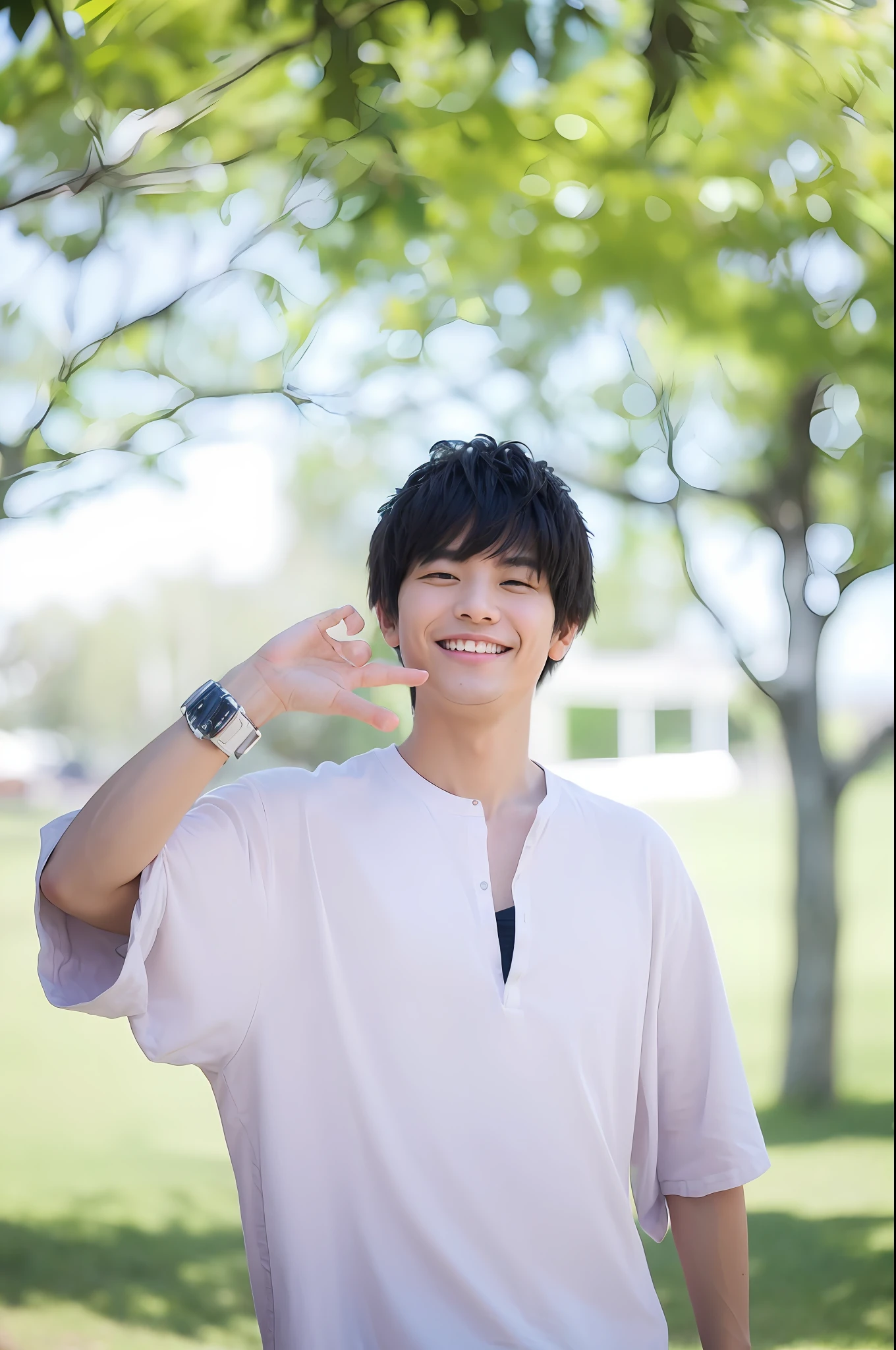 ( (8k:1.27), top quality, masterpiece, ultra high resolution:1.2) Photo of a Japanese man, smiling