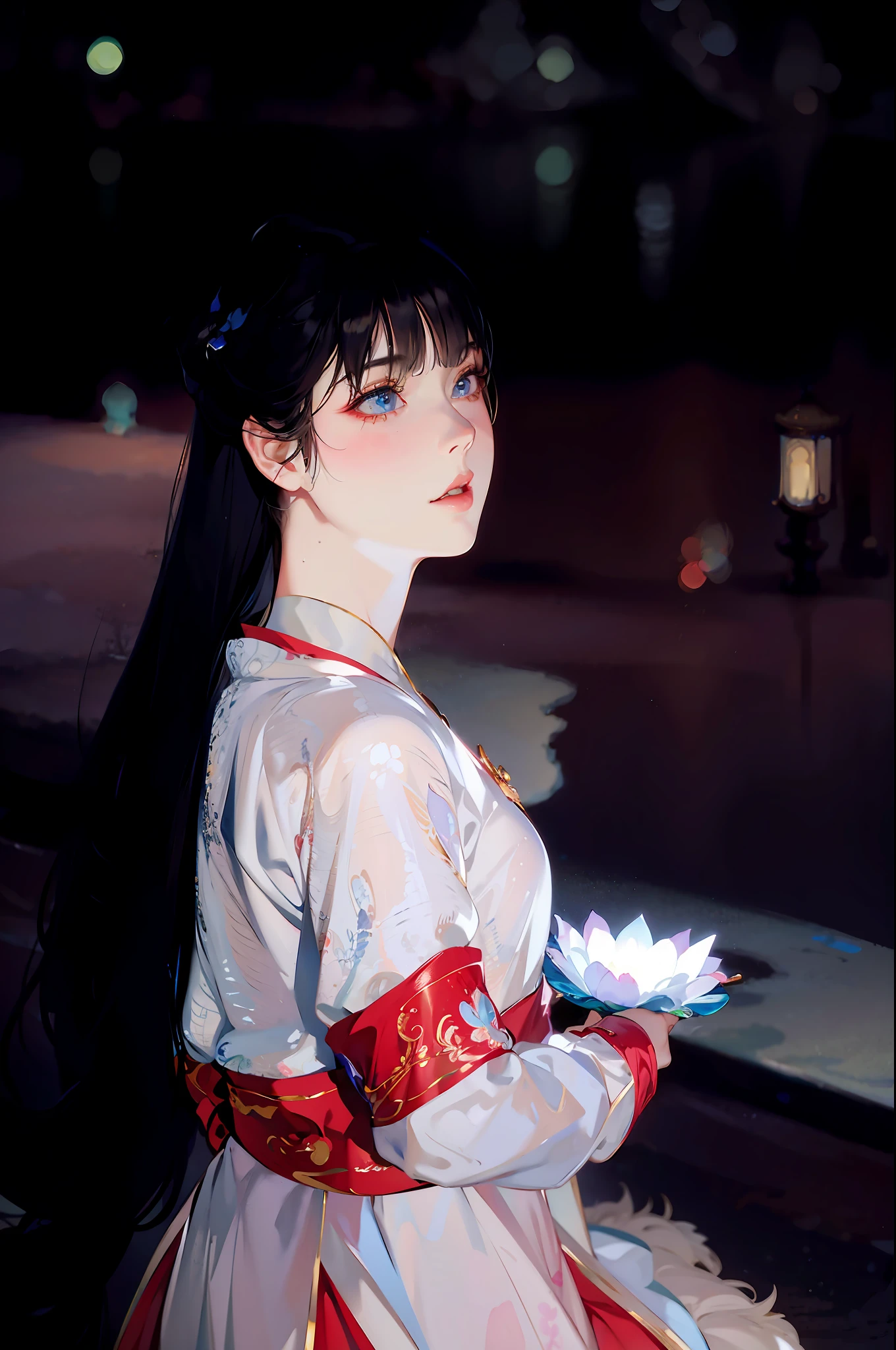 Oriental Beauty, (masterpiece), best quality, Anime, merge, colorful, vibrant colors, illustration, artstyle, fantasy, realistic, animation, (photo_\(medium\):1.0), by Antonio J. Manzanedo, by Jeremy Lipking, Lightning, in surreal landscape, smooth, sharp focus