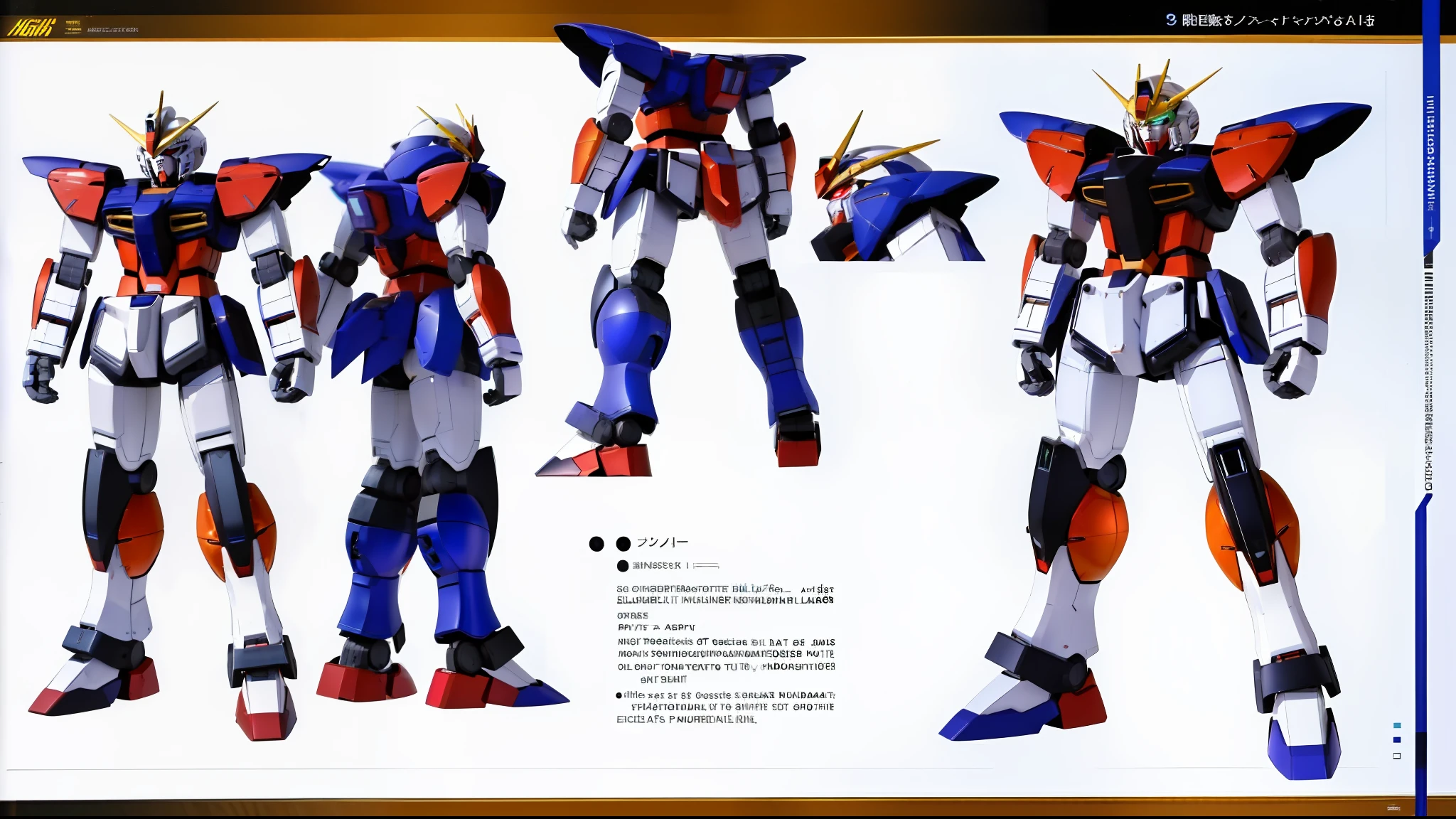 ((masterpiece)), a (((robot))) with bulky and unique design, glowing eyes, full body, design sheet, Masami Obari,