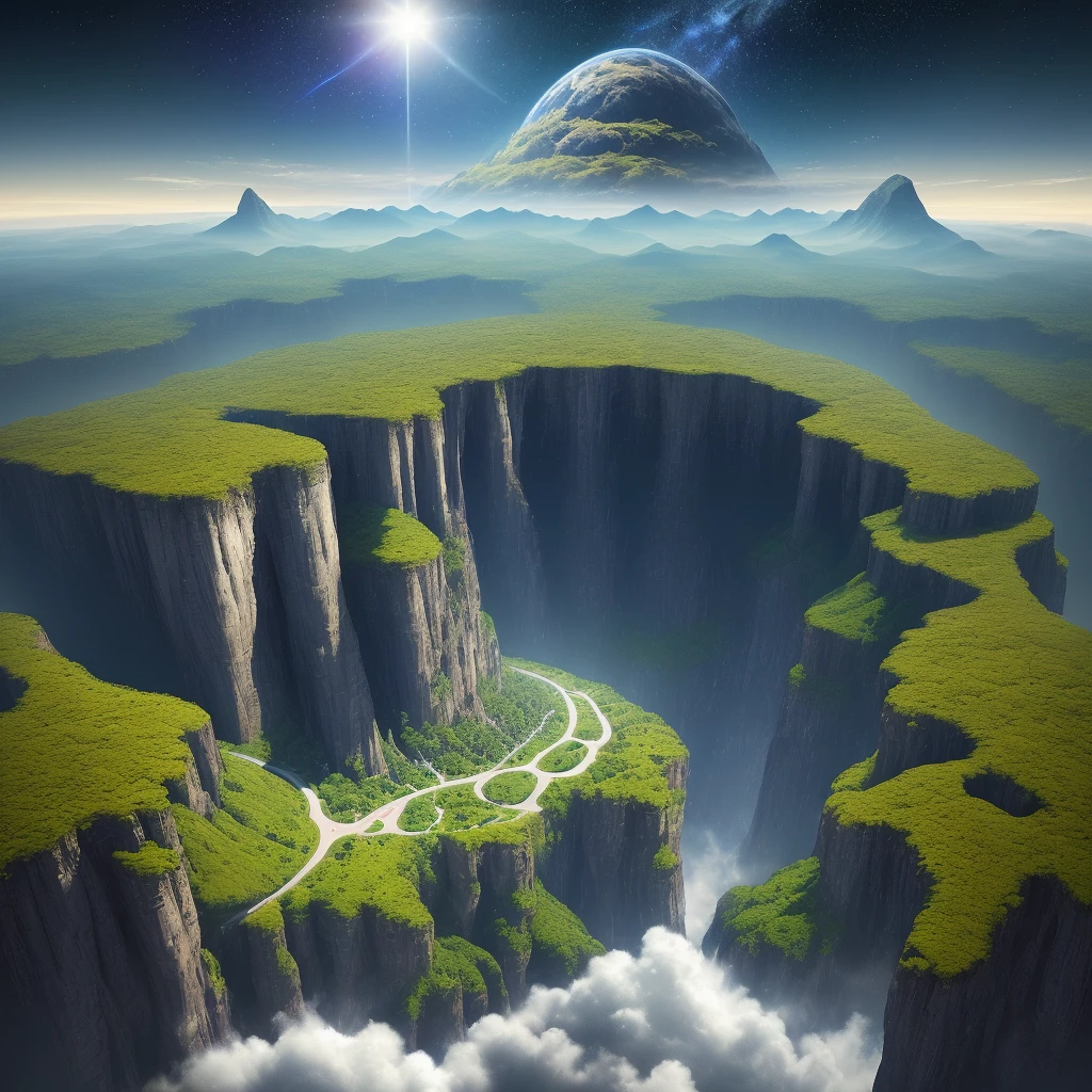 distant earth, hyper-detailed technical precision, light, dark, stars in the sky, wind breeze appearances, light rays, forests, trees, high resolution, high details, detailed colors, realistic and natural, HDR, blue sky hyperbright cycle, matte painting, artistic station scene, realistic surrealism, ultra wide angle, detailed textures, brazilian city with norwegian city with china city, high quality, lsd, dmt, 8k