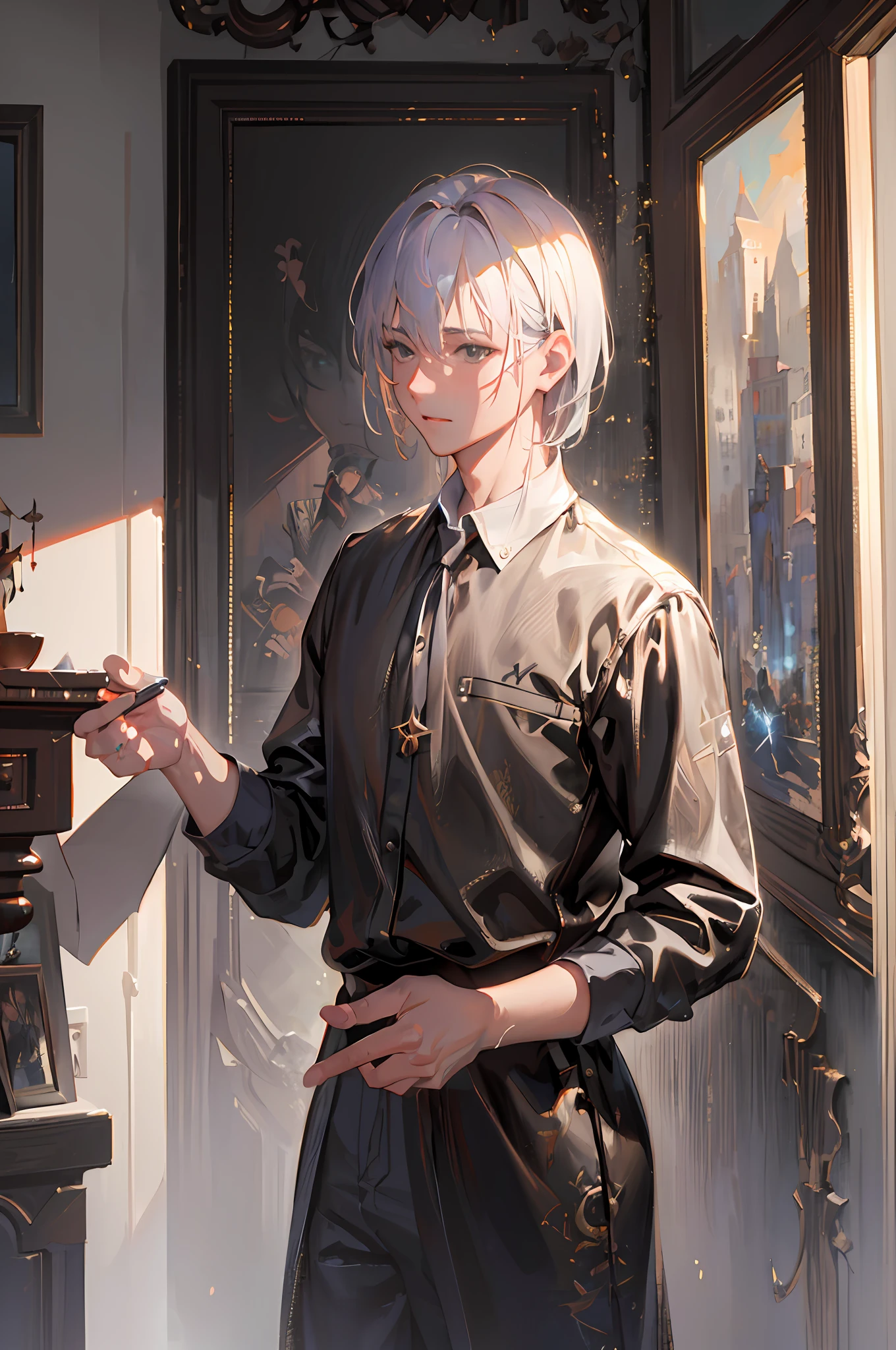 Masterpiece, best quality, ((finely detailed age)), (very detailed CG unity 8k wallpaper), Ed Blinkey, Atey Ghailan, professional majestic painting by Studio Ghibli, Jeremy Mann, Greg Manchess, Antonio Moro , Trending on ArtStation, Midjourney and greg rutkowski Trending on CGSociety, Intricate, High Detail, Sharp, Dramatic, Realistic Painting Art,