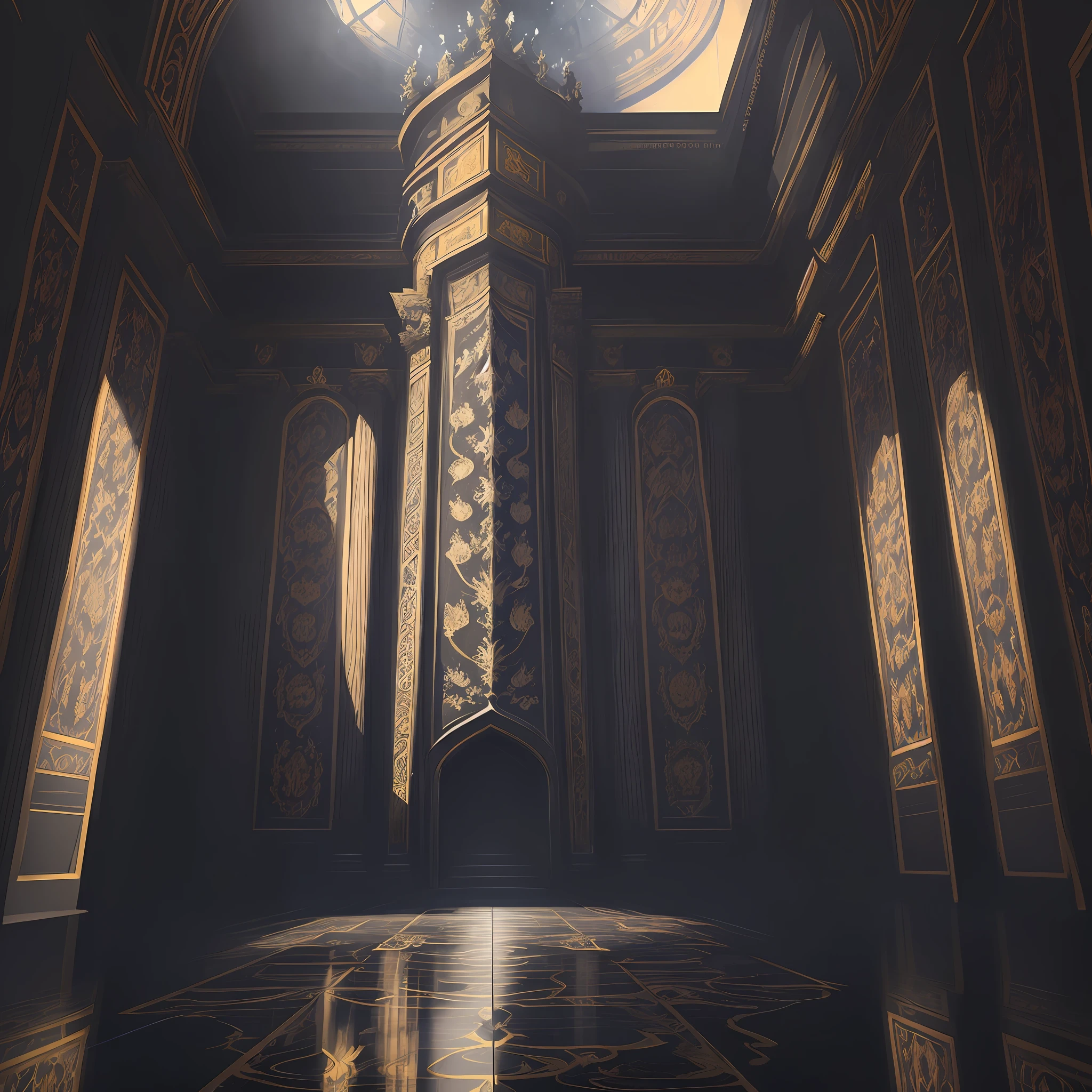 Dark Royal Palace, the palace is located above the black flowers, majestic, glazed tiles, dark color rays of light, ((color ink)),((splash ink)),((splash ink}) ), masterpiece, high quality, exquisite graphics, high detail, realistic lighting, masterpieces,