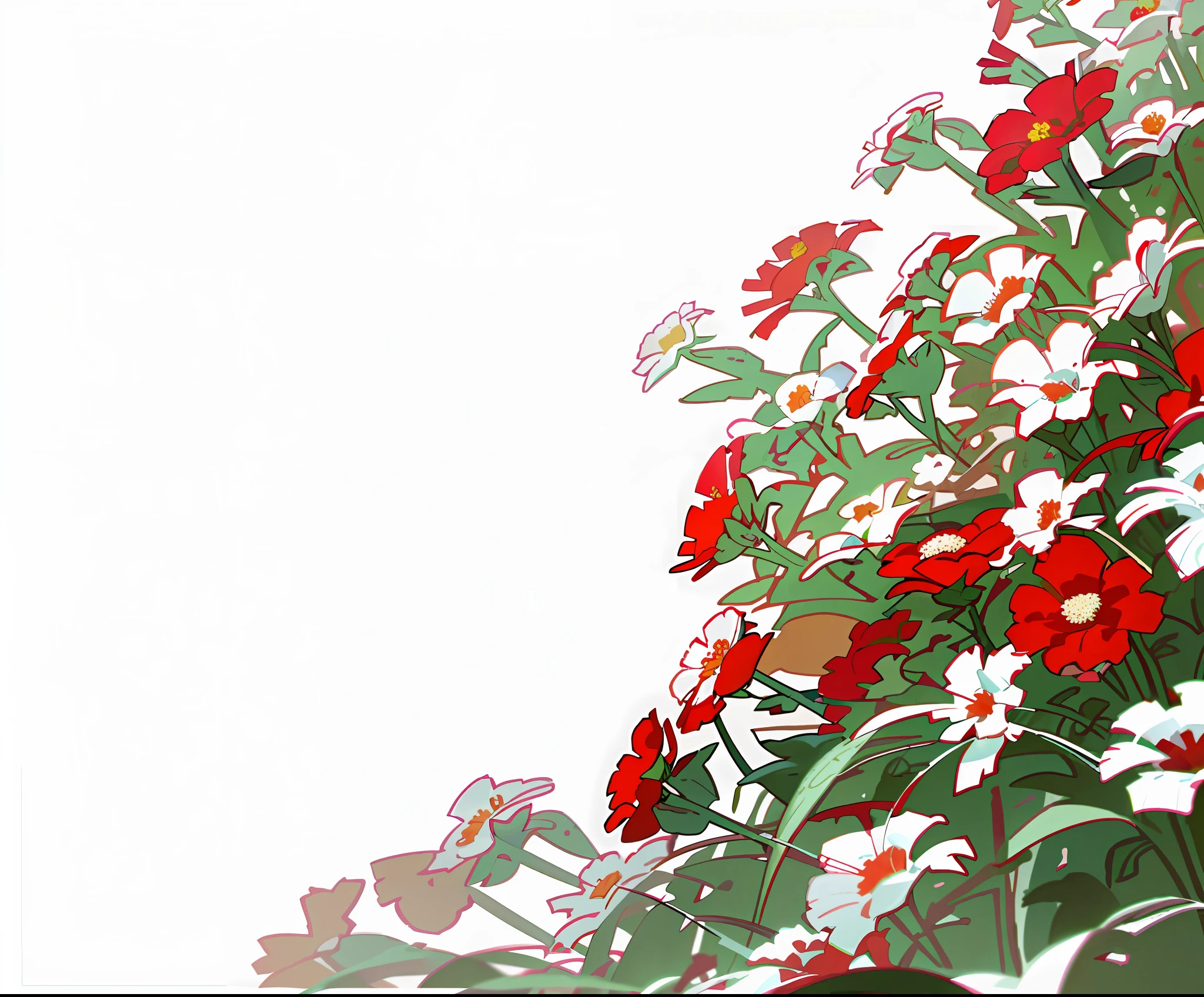 a white and red flower border with a white background, celestial red flowers vibe, white border and background, red and white flowers, fine background proportionate, extremely high resolution, background image, plain background, flower background, isolated background, flowers in background, high definition background, flowers background, large white border, red and white color theme, red flowers, detailed background