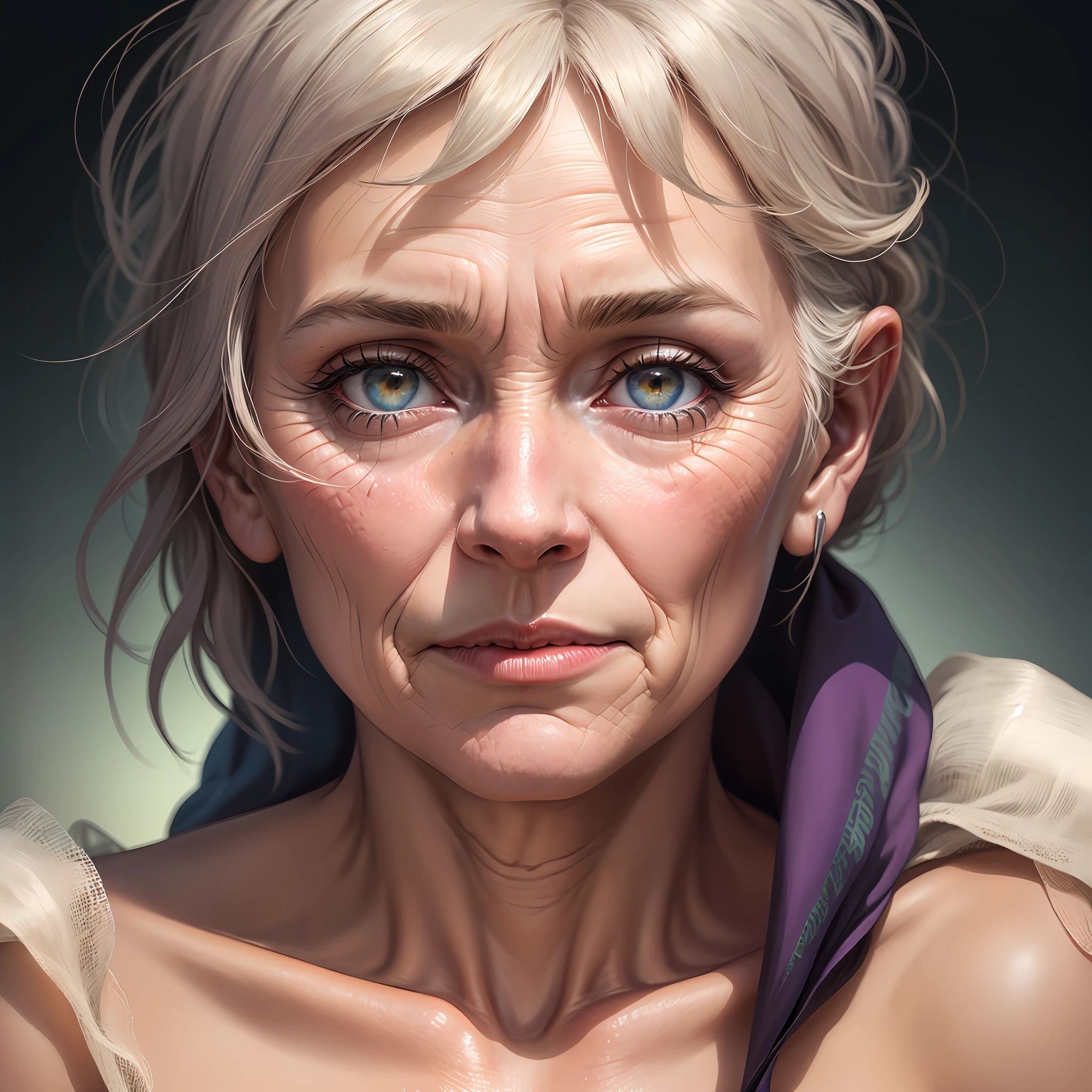 a close up photograph of a beautiful older woman, award winning photo, best quality, portrait, by lee jeffries ,nikon d850 ,film ,stock photograph, kodak 400, f1.6 lens ,(rich colors:1.1) ,hyper realistic, lifelike texture, natural lighting unreal engine, cinestill 800, (100mm lens)