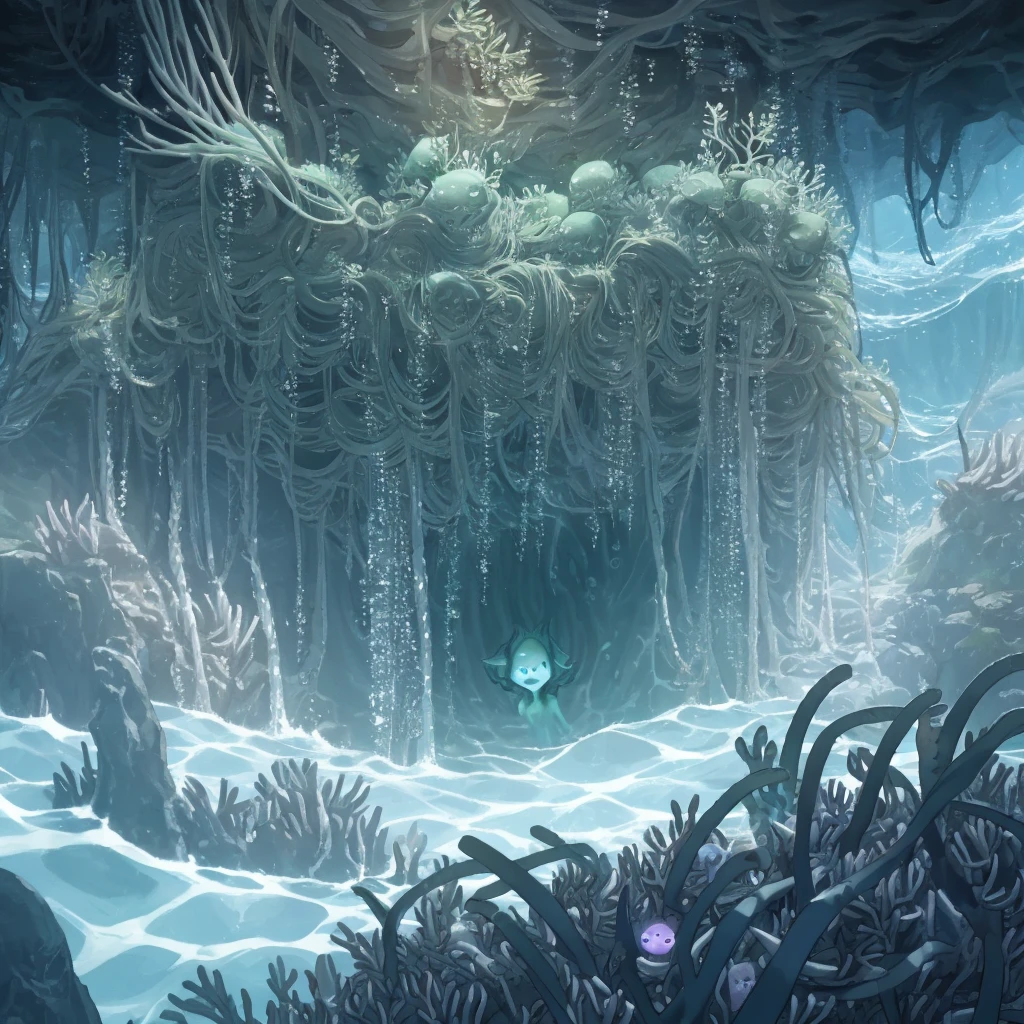 In the depths of the ocean, immortal sea anemone goblins look like human males