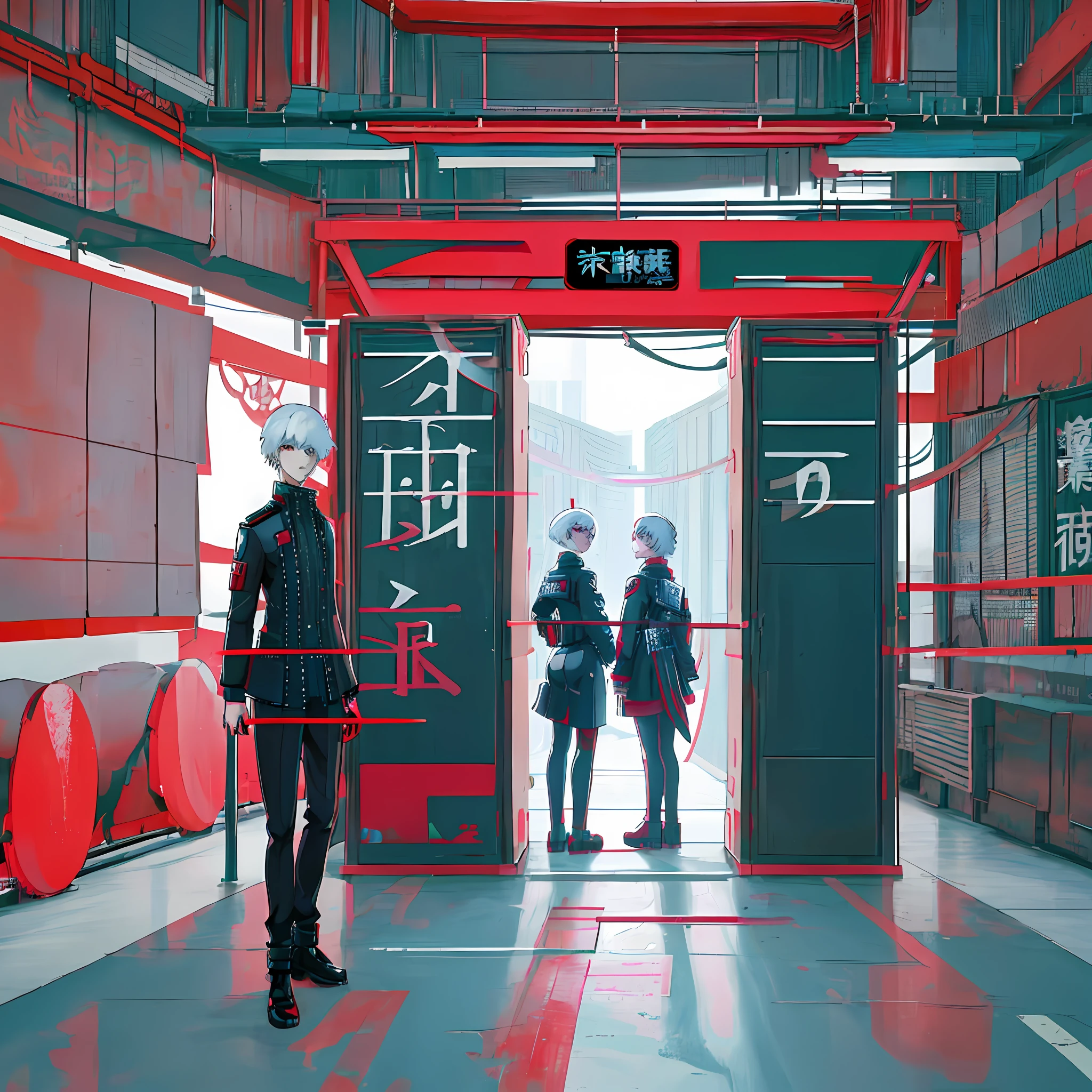 anime character with white hair and black outfit standing in a tunnel, best anime 4k konachan wallpaper, badass anime 8 k, key anime art, cushart kenz, anime style 4 k, digital cyberpunk anime art, persona 5 art style wlop, kaneki ken, trending on artstation pixiv, official artwork, anime styled digital art, ken kaneki