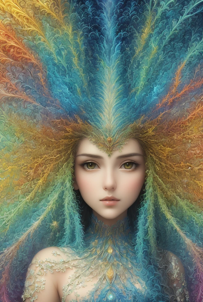 (masterpiece, top quality, best quality, official art, beautiful and aesthetic:1.2), (1girl:1.3), (fractal art:1.3),