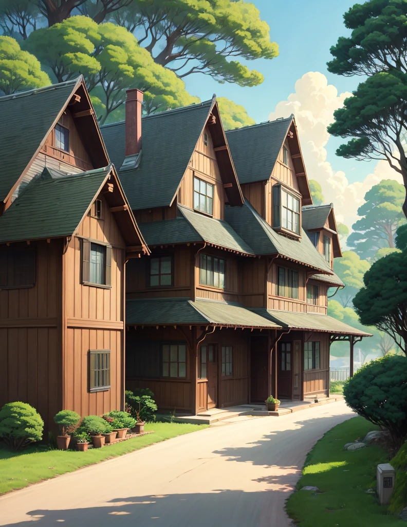a vintage house ghibli style