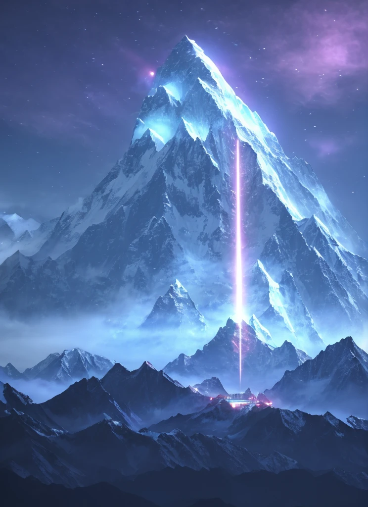 masterpiece, best quality, high quality,    mount Everest peak,  futuristic city, futuristic, nighttime, floating in outer space, landscape extremely detailed CG unity 8k wallpaper, neon lights, science fiction, floating in outer space,award winning photography, Bokeh, Depth of Field, HDR, bloom, Chromatic Aberration ,Photorealistic,extremely detailed, trending on artstation, trending on CGsociety, Intricate, High Detail, dramatic, 8k, ultra high definition,