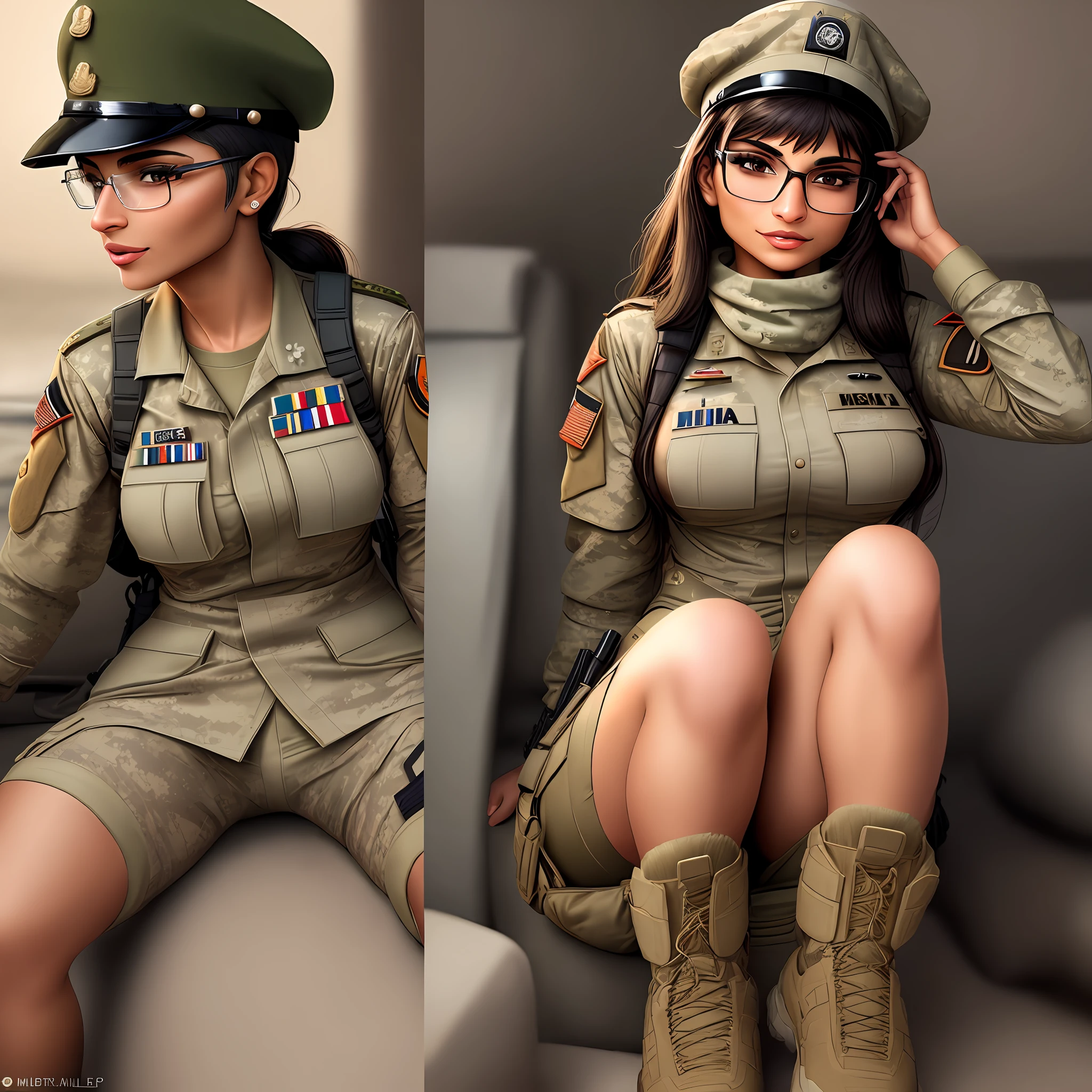 Mia Khalifa as soldier