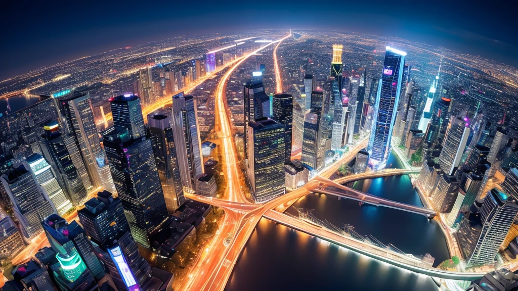 wideangle photography, masterpiece, vivid colors, highly detailed, canon eos, 4k, Circuit Cities Miniature Towns/Cities/Landscapes built into Circuit mother Boards, ohmic resistance, cables, colorful led, pc parts --q 2 --ar 16:9 --s 750