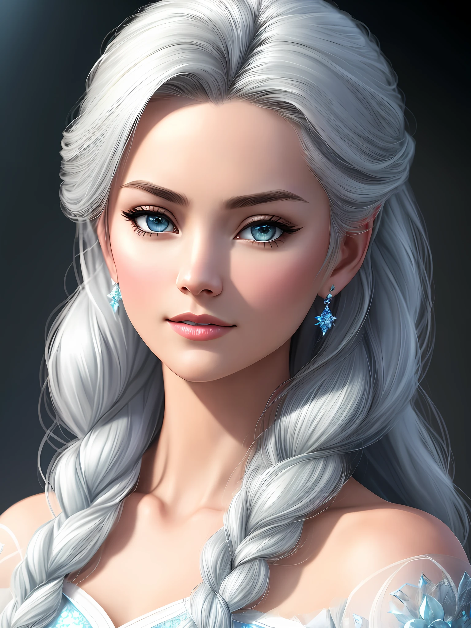 Highly detailed CG unity 8k wallpaper, style shot, complex, high detail, dramatic, highest quality movie still image, very detailed, masterpiece, best quality, character design, Elsa, Elsa from Frozen, (( Dark style)), realistic ultra-detailed rendering style, natural light, sharp character design, (hard focus, 8k), (((natural skin texture))), 8k textures, soft cinematic lighting, adobe lightroom, dark room, hdr, Sophisticated, Elegant, Rich Detail, Sharp Focus, ((((Film Look) )), Soothing Tones, Detail Frenzy, Intricate Detail, Super Detail, Low Contrast, Soft Film Lighting, Dull Colors, Exposure Blending, HDR, Fade, 35mm, f/1.4, ISO64, f16, 25 sec.