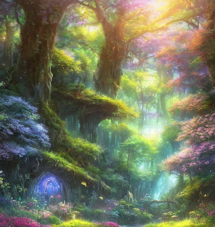 High quality, high definition, detailed drawing, light bloom, 1girl, cartoon cat in a fairy dress with a shining wand in a mushroom field, beautiful glowing blue eyes, perfect fingers, Beeple and Jeremiah Kettner, adorable Digital painting, get lost in a dreamy fairy landscape, cute detailed digital art, fantasy matte painting, cute, concept art magical highlights, magical world. Colorful and cute digital art, fairy atmosphere, dreamy digital painting, so magical and dreamy