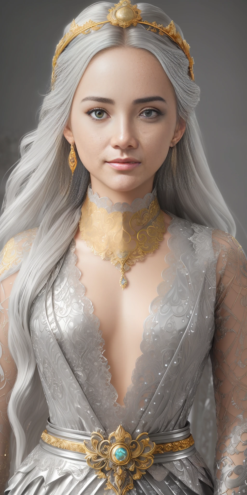 masterpiece, best quality, best quality, Amazing, beautiful detailed eyes,girl, finely detailed, Depth of field, extremely detailed CG unity 8k wallpaper, full body,(other Minato aqua:1.1), (a girl wears Clothes with a silver texture:1.2),(extremely gorgeous metal style:1.2),(Metal crown with ornate stripes:1.2),(Various metals background:1.4),Sputtered molten iron,(floating hair:1.1),(Hair like melted metal:1.2),(detailed face:1.2), (detailed eyes:1.2),(Clothes made of silver:1.2),(Clothes with gold lace:1.2),full body,(flowing gold and silver:1.3),(everything flowing and melt:1.3),(flowing iron:1.3),(flowing silver:1.3),(lace flowing and melt:1.3)
