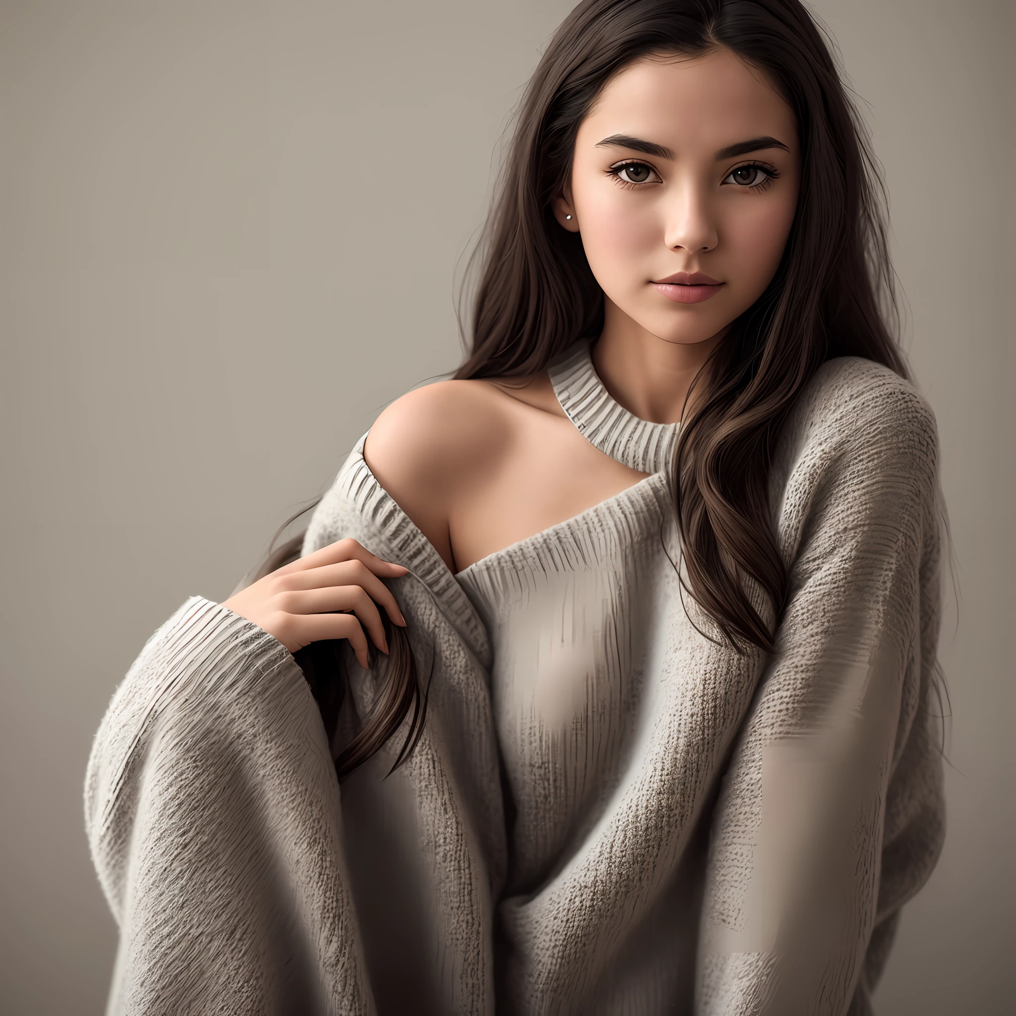 arms at sides, portrait, looking directly at viewer, best quality, upper body, sweater, woman in dugeon, warm lighting, EricaCampbell, nikon d850 film stock photograph 4 kodak 400 camera f1.6 lens rich colors hyper realistic lifelike texture dramatic lighting trending on artstation cinestill 800, (100mm lens)
long hair, nsfw unlocked