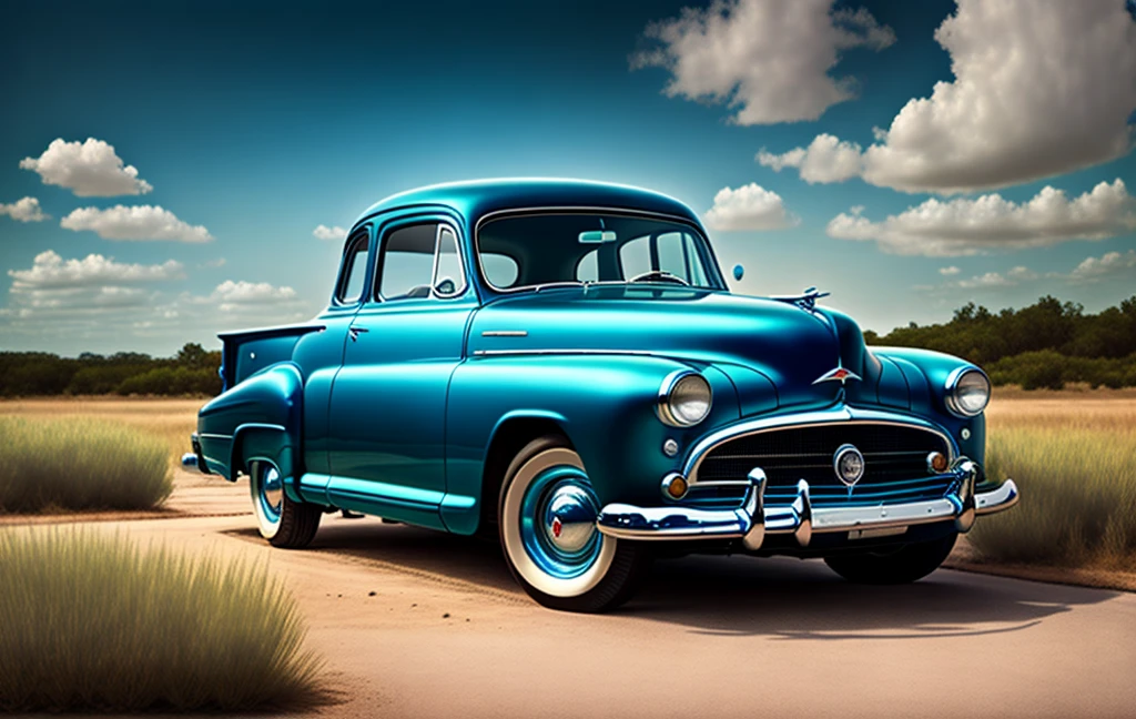 blue 1952 Studebaker Champion car