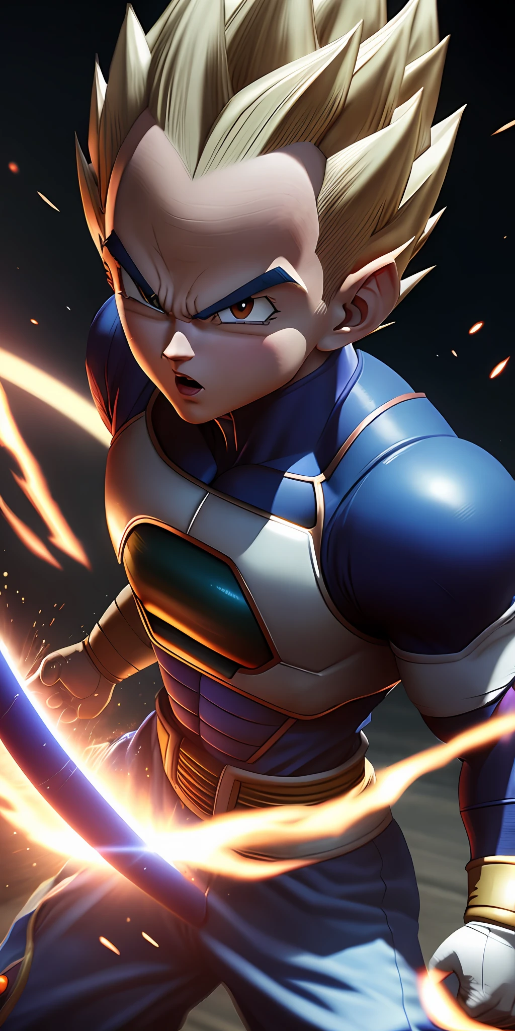 VEGETA Dragon Ball Super , ultra details,octane render, 16k