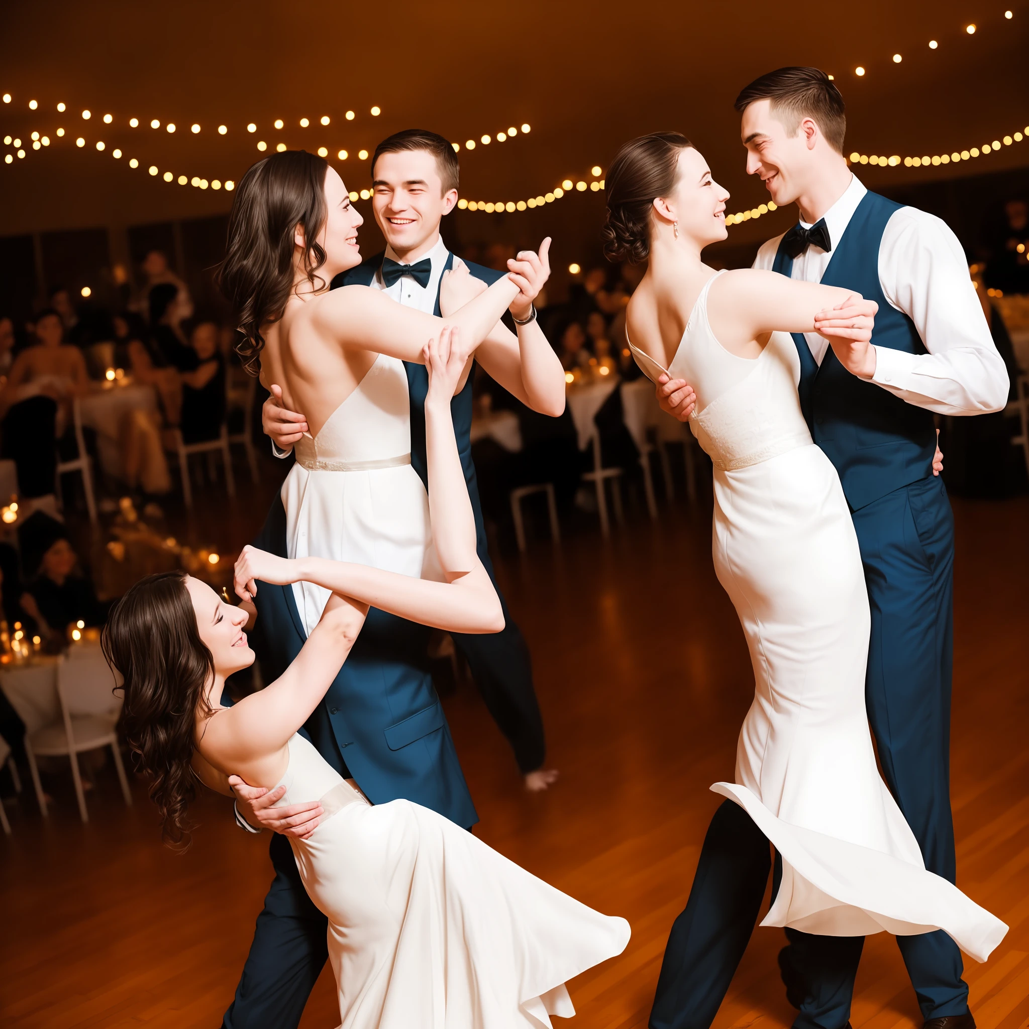 portrait of a couple dancing, romantic