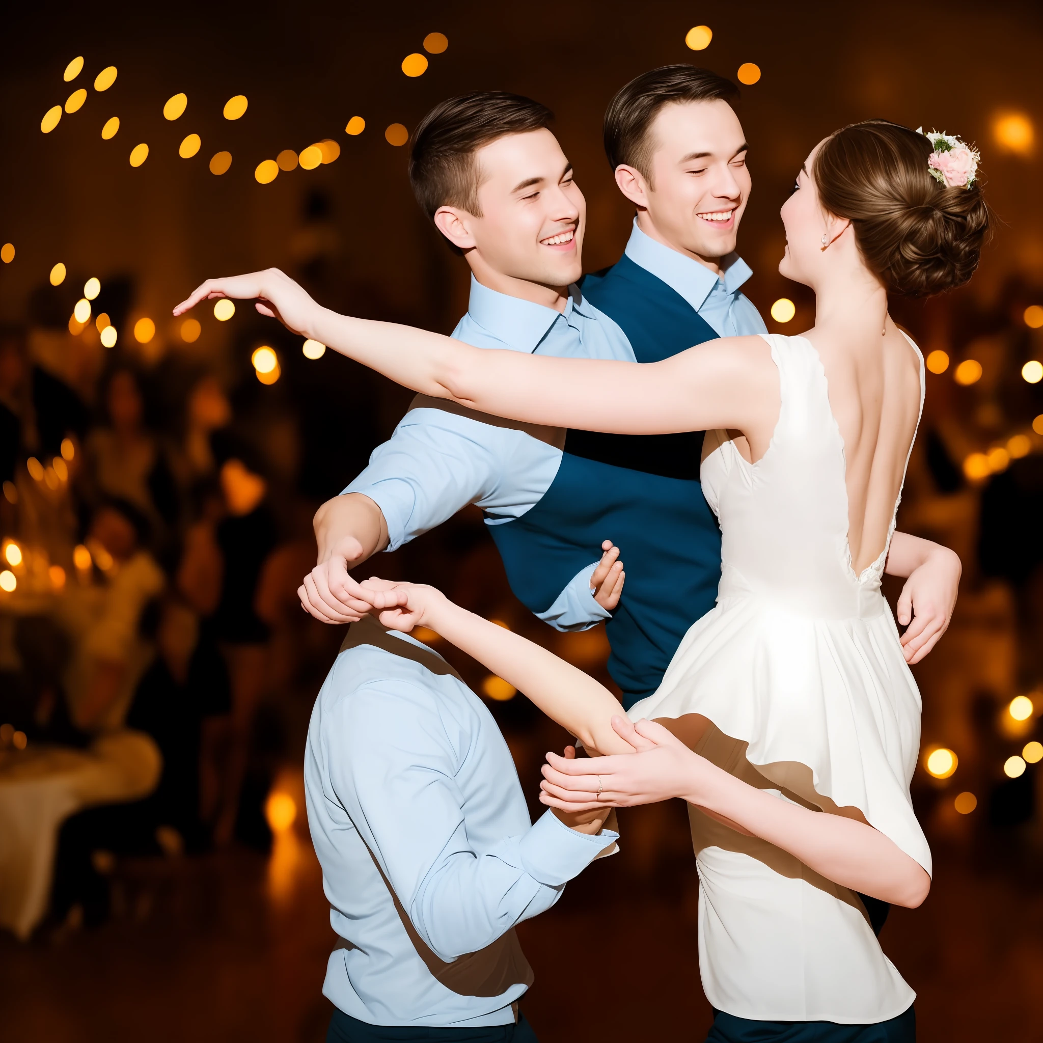 portrait of a couple dancing, romantic