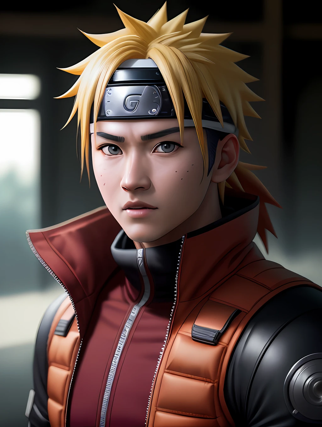 Naruto ultra realistic version, Sony R7 camera f1.6 lens, extremely detailed, fine details, rich colors, realistic hyper realistic texture, dramatic lighting, cinestill 800 tungsten, looking at viewer, realistic photo, RAW photo, TanvirTamim, high quality, high resolution, sharp focus, extremely detailed, cinematic lighting, 8k uhd