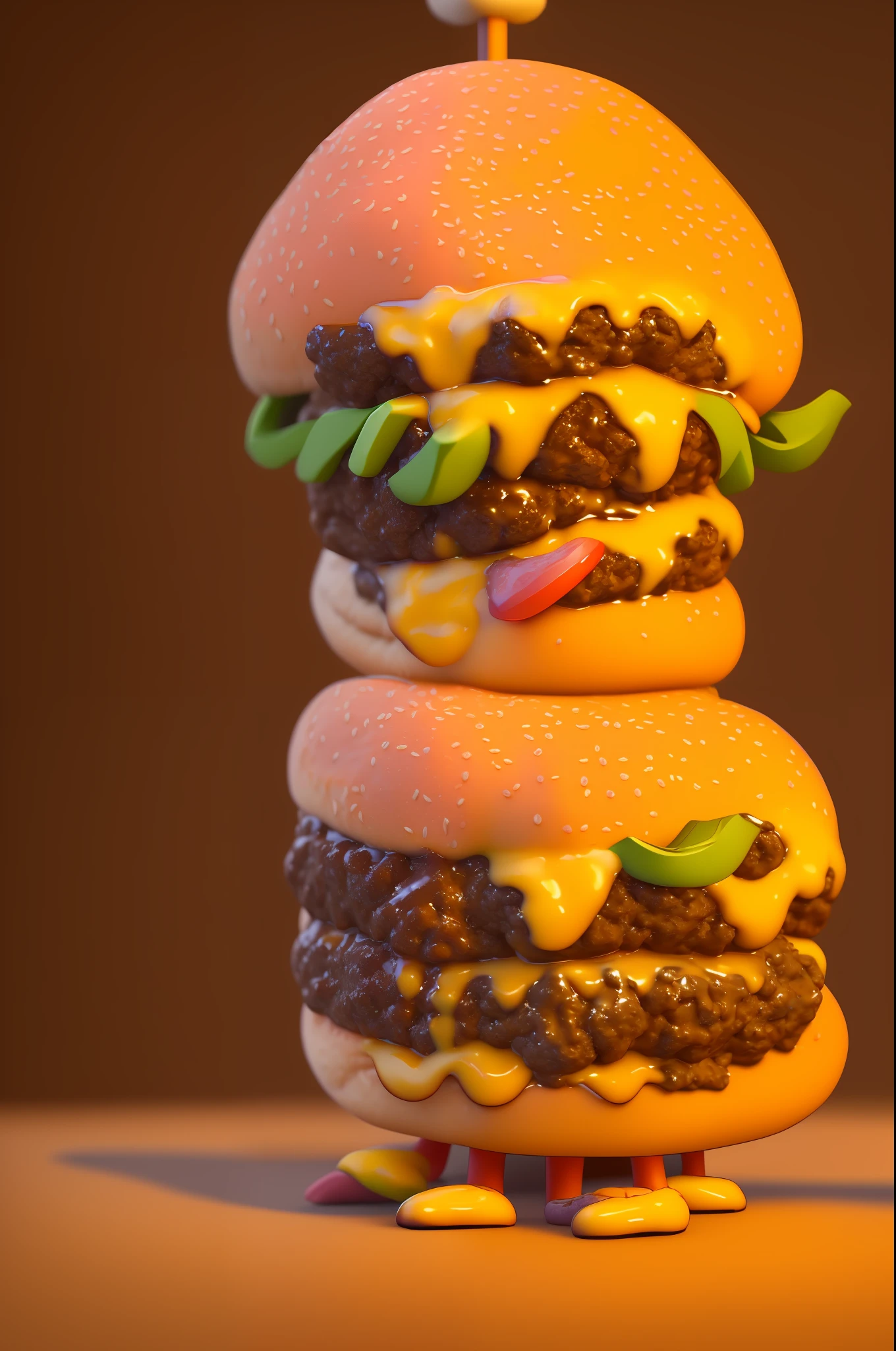 ((best quality)), ((masterpiece)), (detailed), (MOCKUP of juicy fluffy cheeseburger in fun pixar style pose:1.8), foodmade, smash, delicious, Irresistible, golden ratio symmetry, photography centered color studio, vibrant and appetizing colors, mouthwatering details, charming textures, cheerful and inviting atmosphere, whimsical background elements complementing the story, comic style, professional color grading, photo studio window lighting, focus sharp, two tone lighting, advertising, octane, unrealistic, high resolution pixar style food photography, masterpiece, ultra detailed, highly detailed, high definition, perfect composition, intricate, cute and beautiful, sharp features, commercial photography in pixar style, beautiful detailed intricate octane insanderization trending in pixar style artstation, award winning photography, sharp detail, high resolution, stock photo, all pixar style, (fantasy illustration: 1.3), (high res: 1.2)