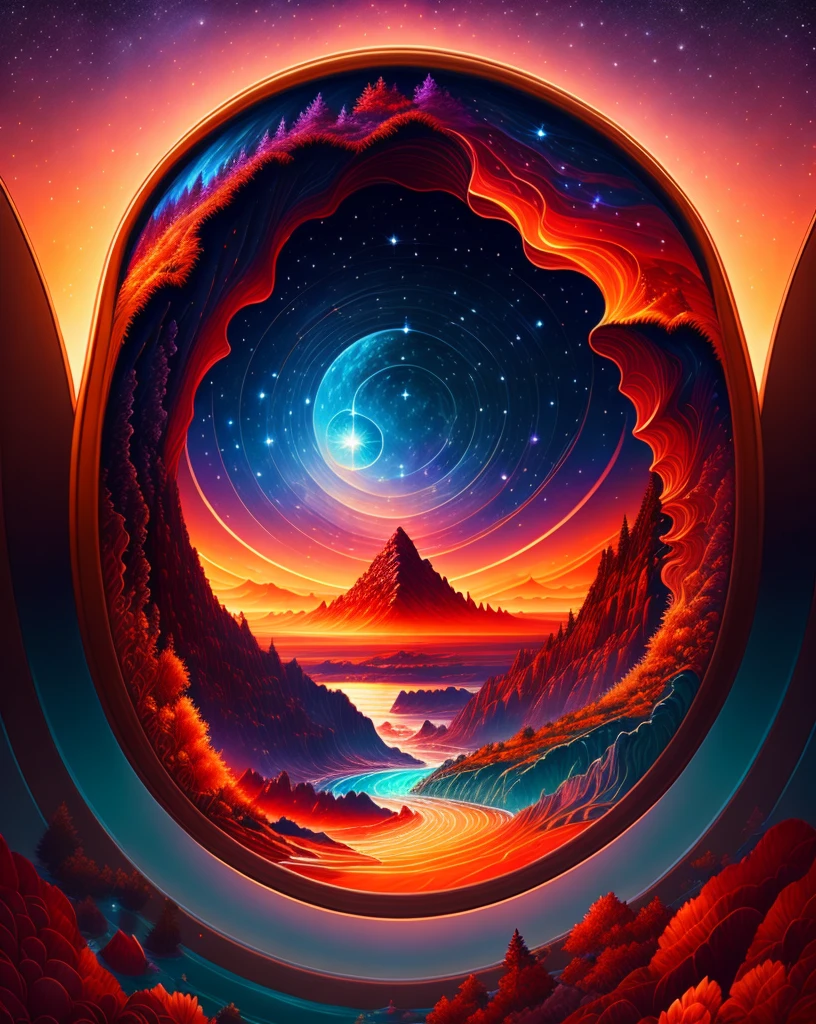 A beautiful earth filled with water and lava, intricate, masterpiece, expert, insanely detailed, 4k, composition, framing, centered, symmetry, painted, intricate, volumetric lighting, beautiful, rich deep colors masterpiece, sharp focus, ultra detailed, in the style of dan mumford and marc simonetti, astrophotography