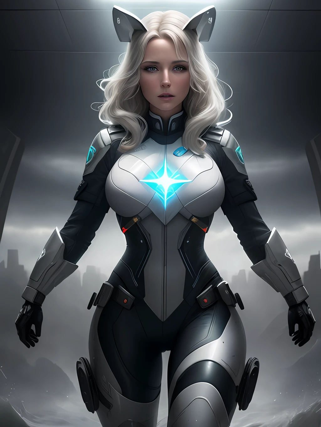 Character storms in realistic version, sexy, transparent pasted uniform, rays coming out of the eyes and hands, Full HD 8K, maximum resolution, ultra detailed and realistic image, RAW style