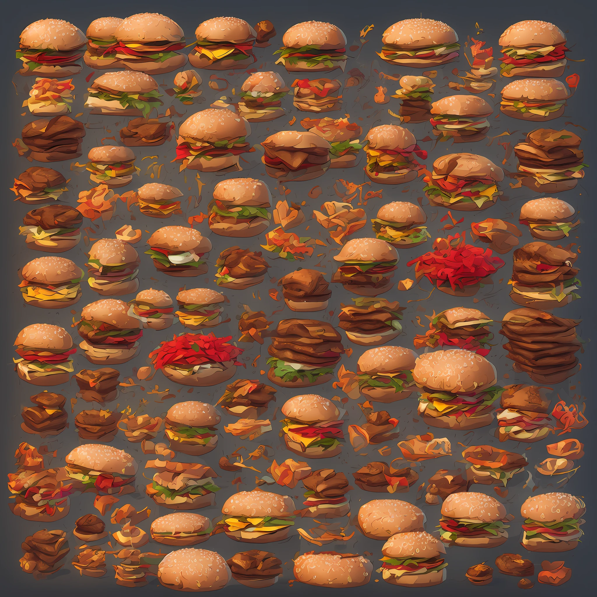 burger, detailed, fantasy, dreamlike, surrealism, super cute, trending on artstation