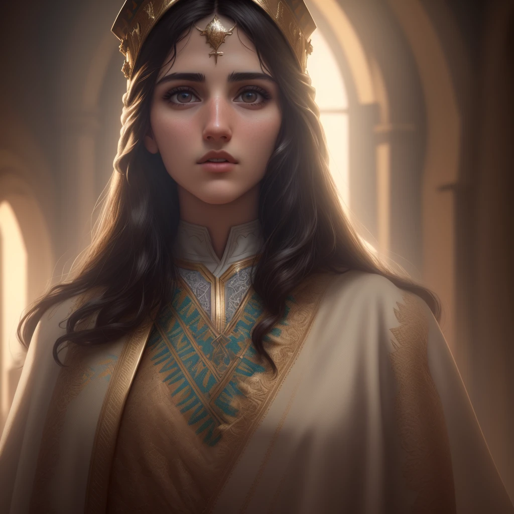 jesus christ, Palestinian, hyper realistic, 8k, AR 2:3, full face, natural background, digital painting, deep dream, Ultra-Wide Angle, Depth of Field , hyperdetailed, insane detail, intricate detail, beautifully color graded, Unreal Engine, Cinematic, Photoshoot, Shot on 80 mm lens
