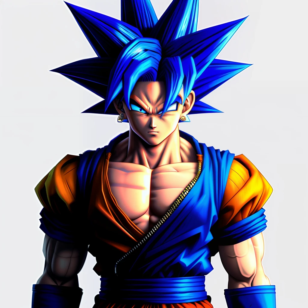 nvinpunk style, goku, highly detailed