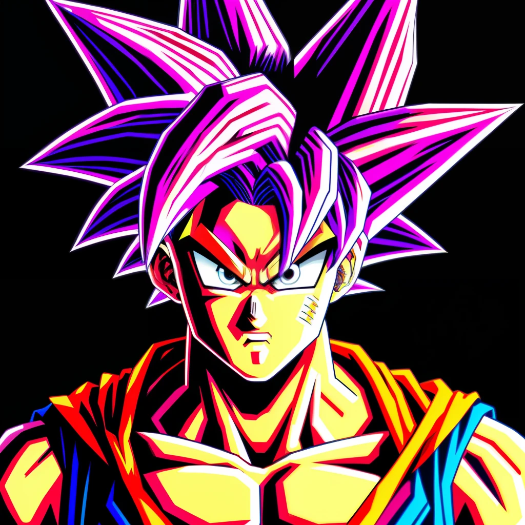 nvinpunk style, goku, highly detailed