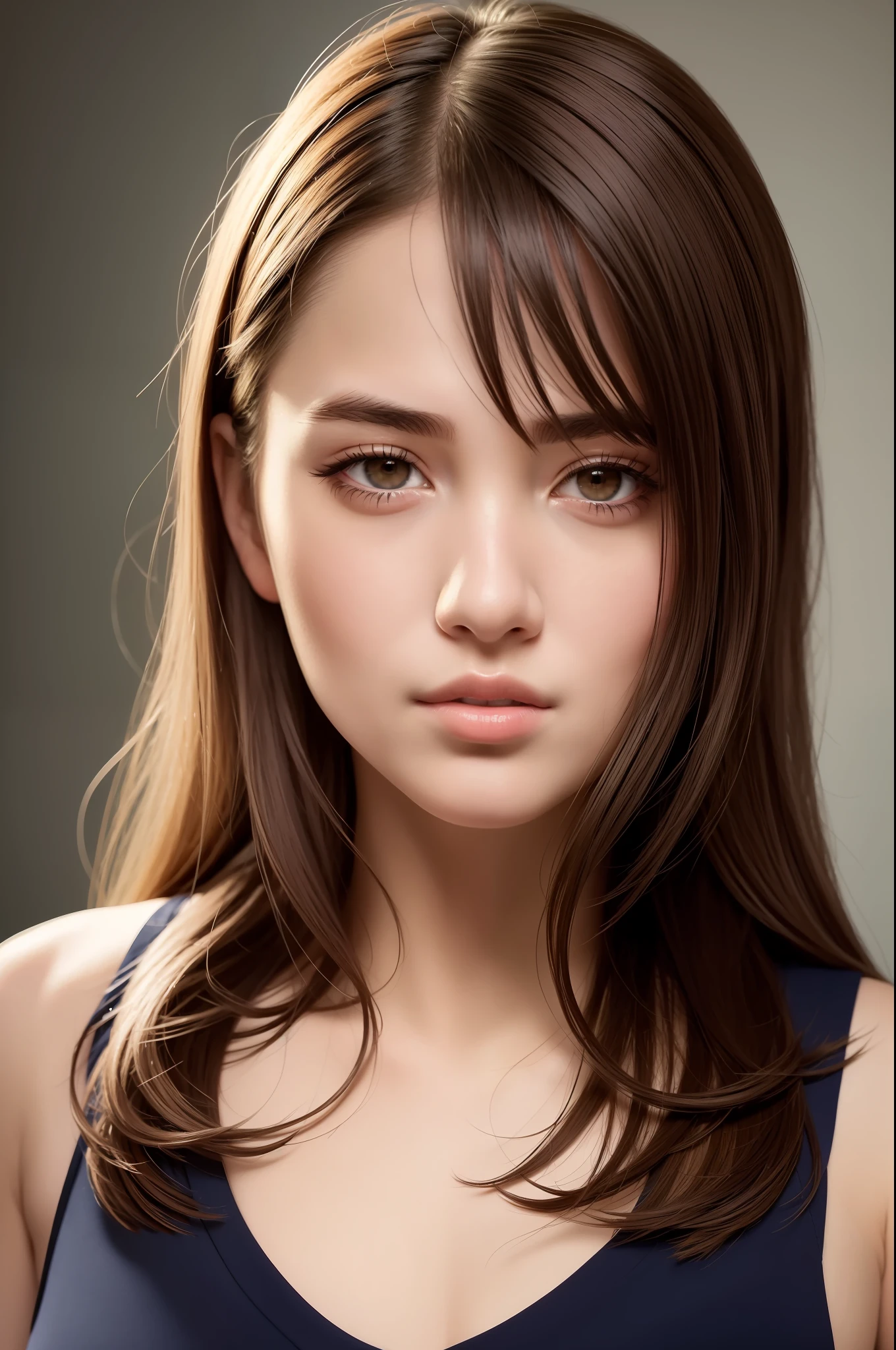 Best quality, super high resolution, (realistic) 1girl, masterpiece, best quality, masterpiece, wallpaper, looking at the viewer, real facial features, upper body photo